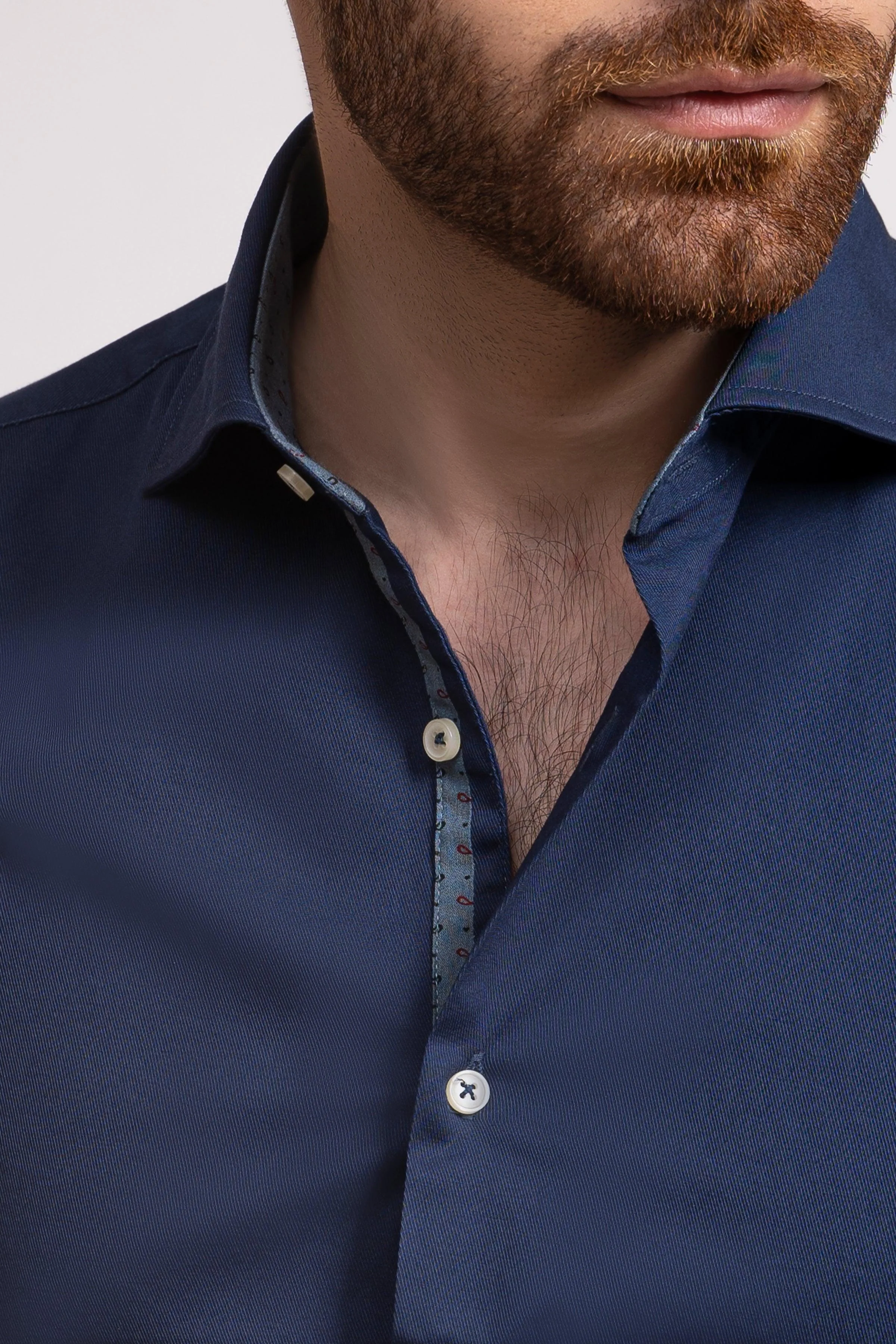 SEMI FORMAL SHIRT FRENCH COLLAR ROYAL BLUE - Image 2