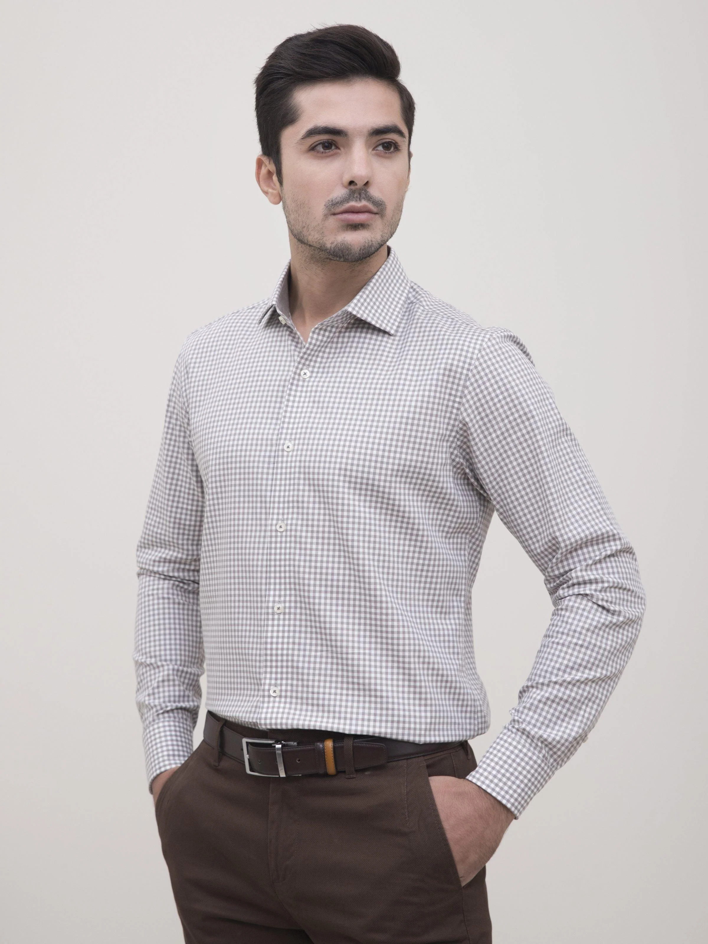 SEMI FORMAL SHIRT FULL SLEEVE LIGHT GREEN