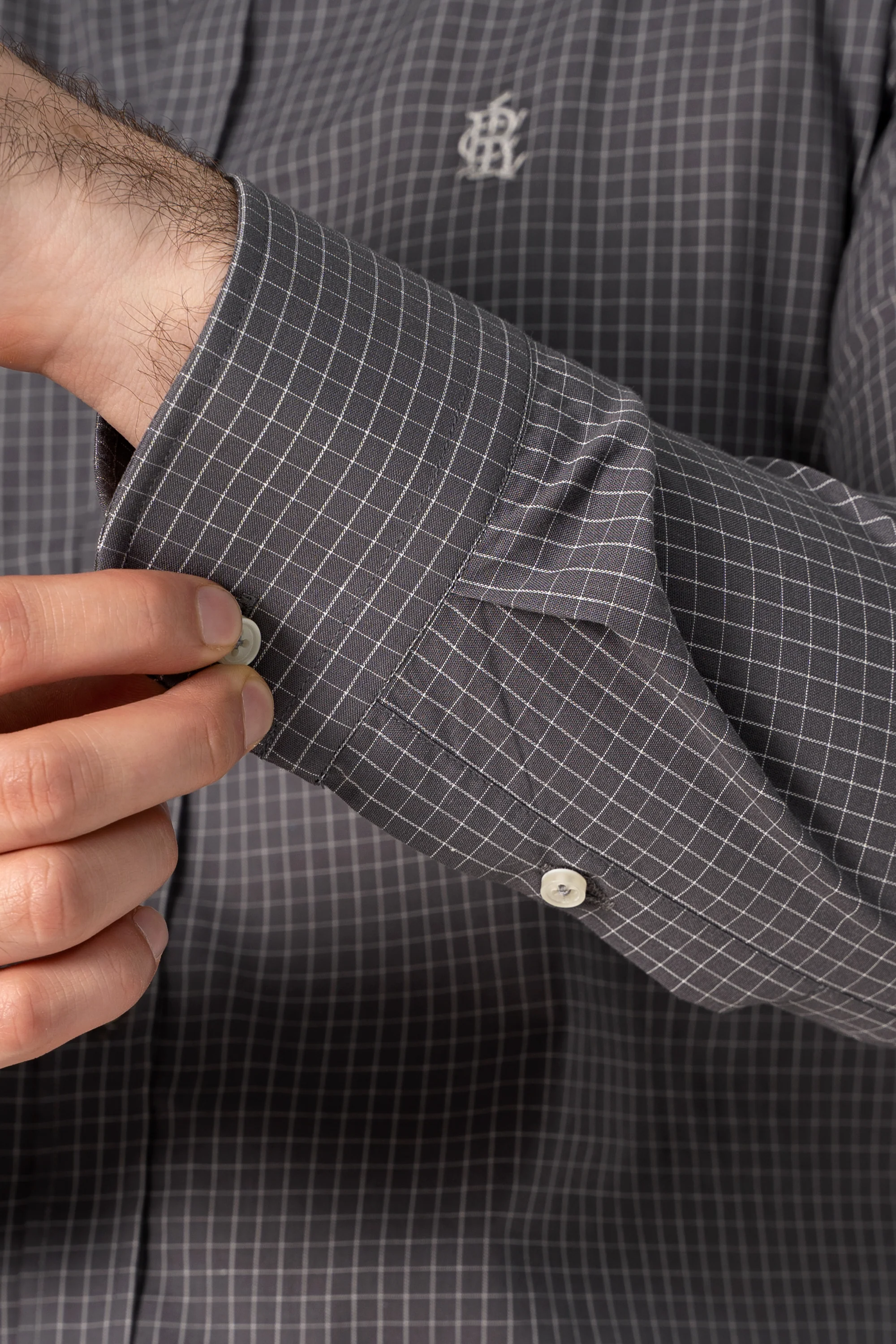 SEMI FORMAL SHIRT GREY CHECK - Image 6