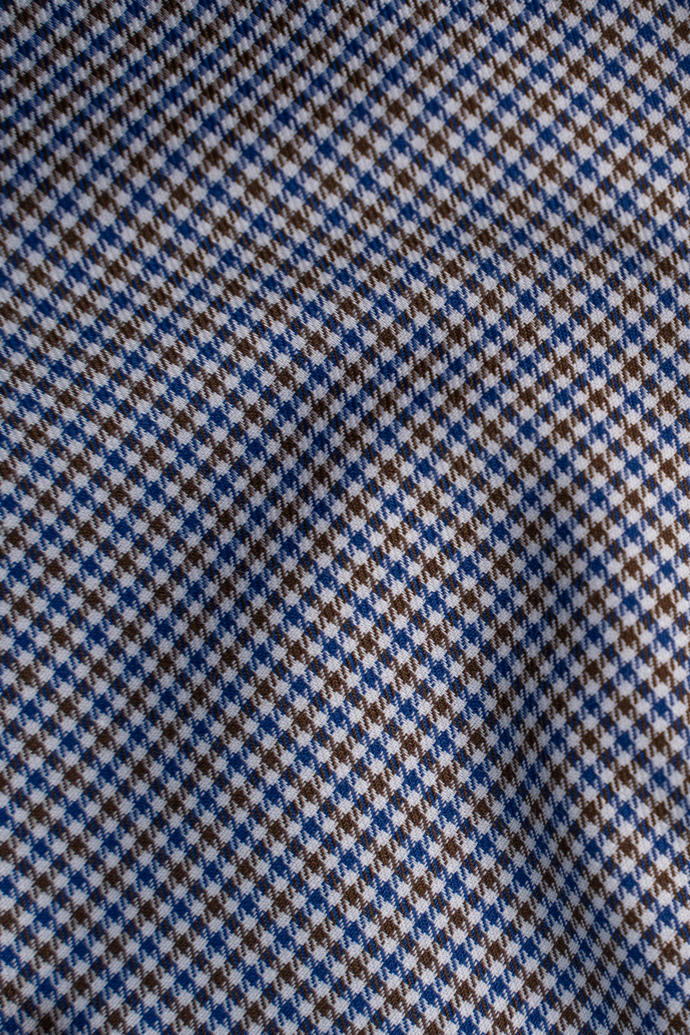 SEMI FORMAL SHIRT NAVY BROWN - Image 3