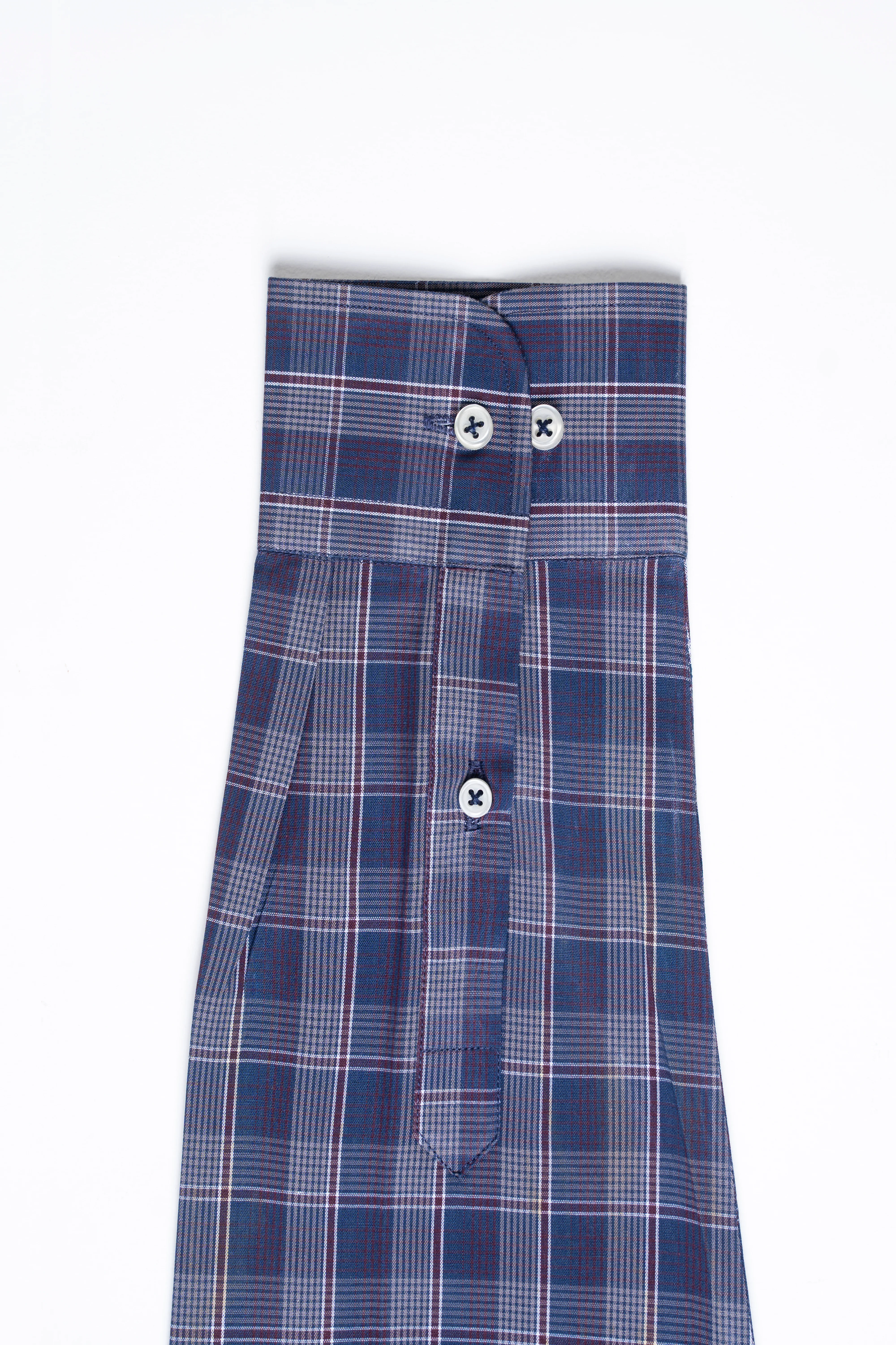 SEMI FORMAL SHIRT NAVY MAROON - Image 4