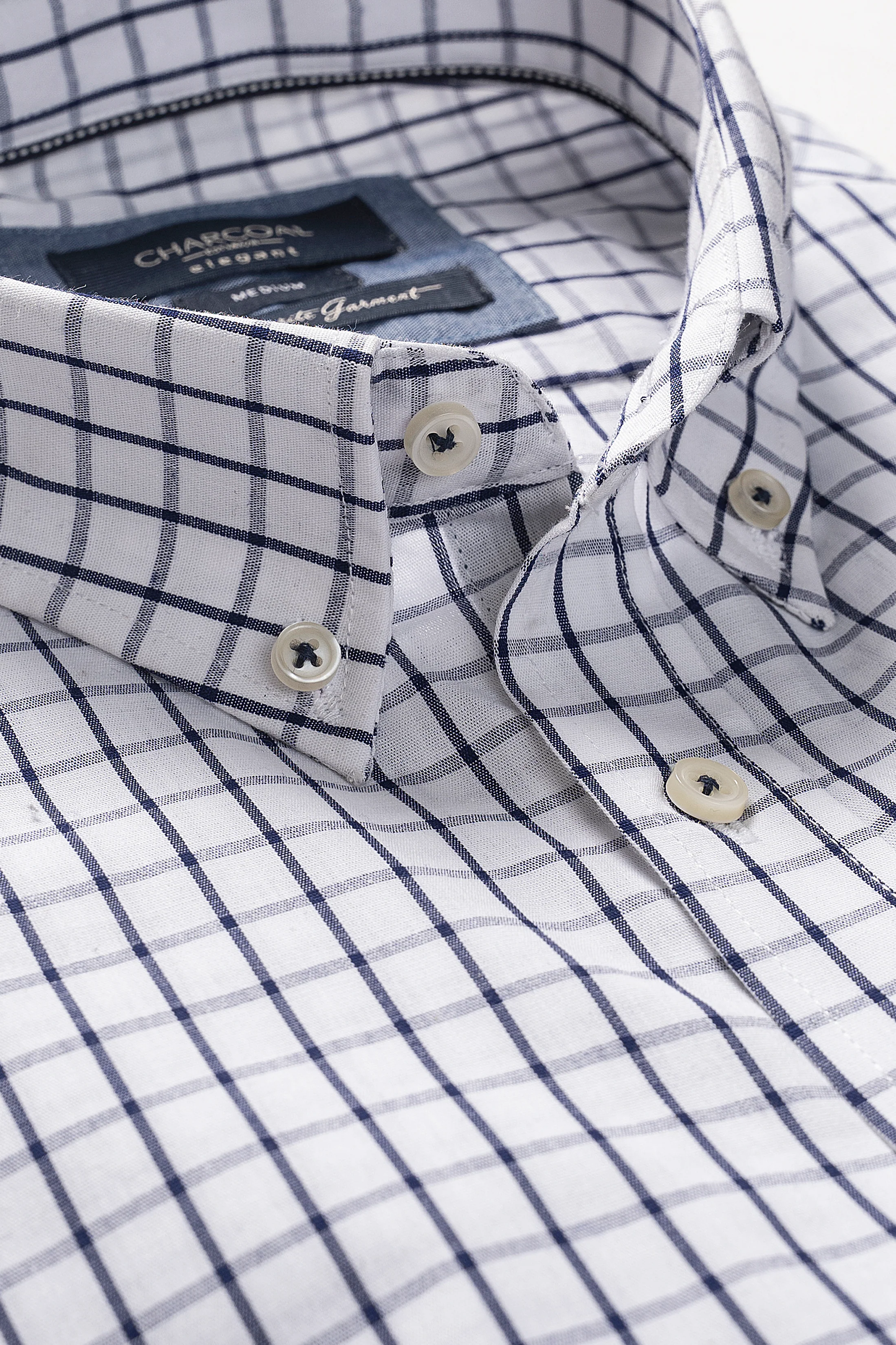 SEMI FORMAL SHIRT NAVY WHITE - Image 2
