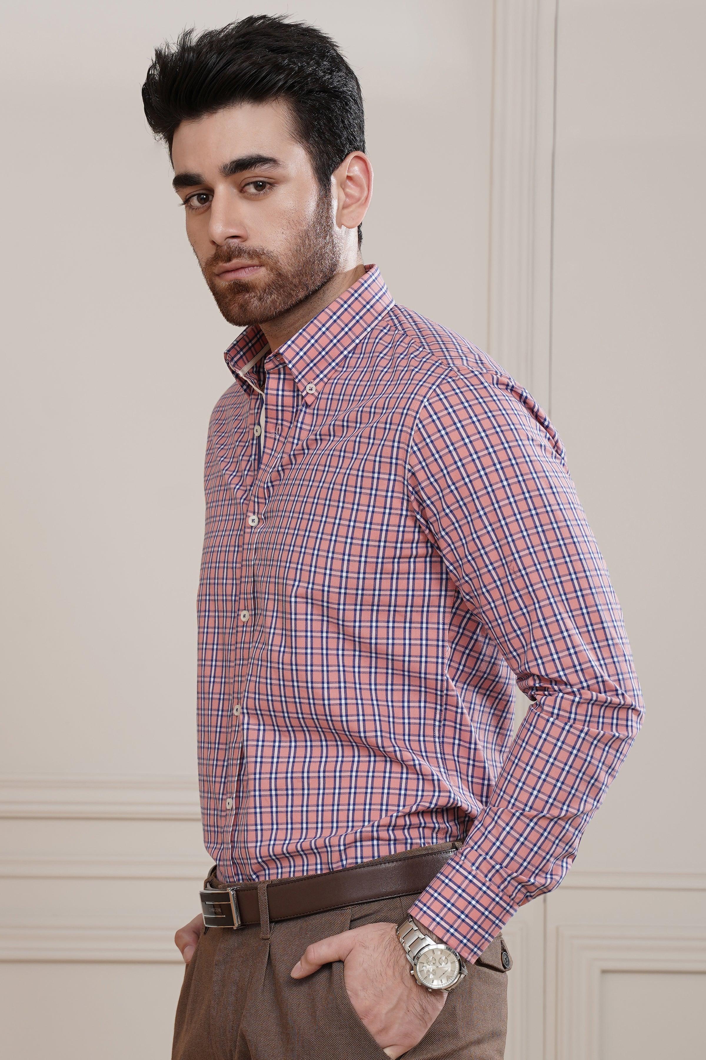 SEMI FORMAL SHIRT PEACH BLUE - Image 2