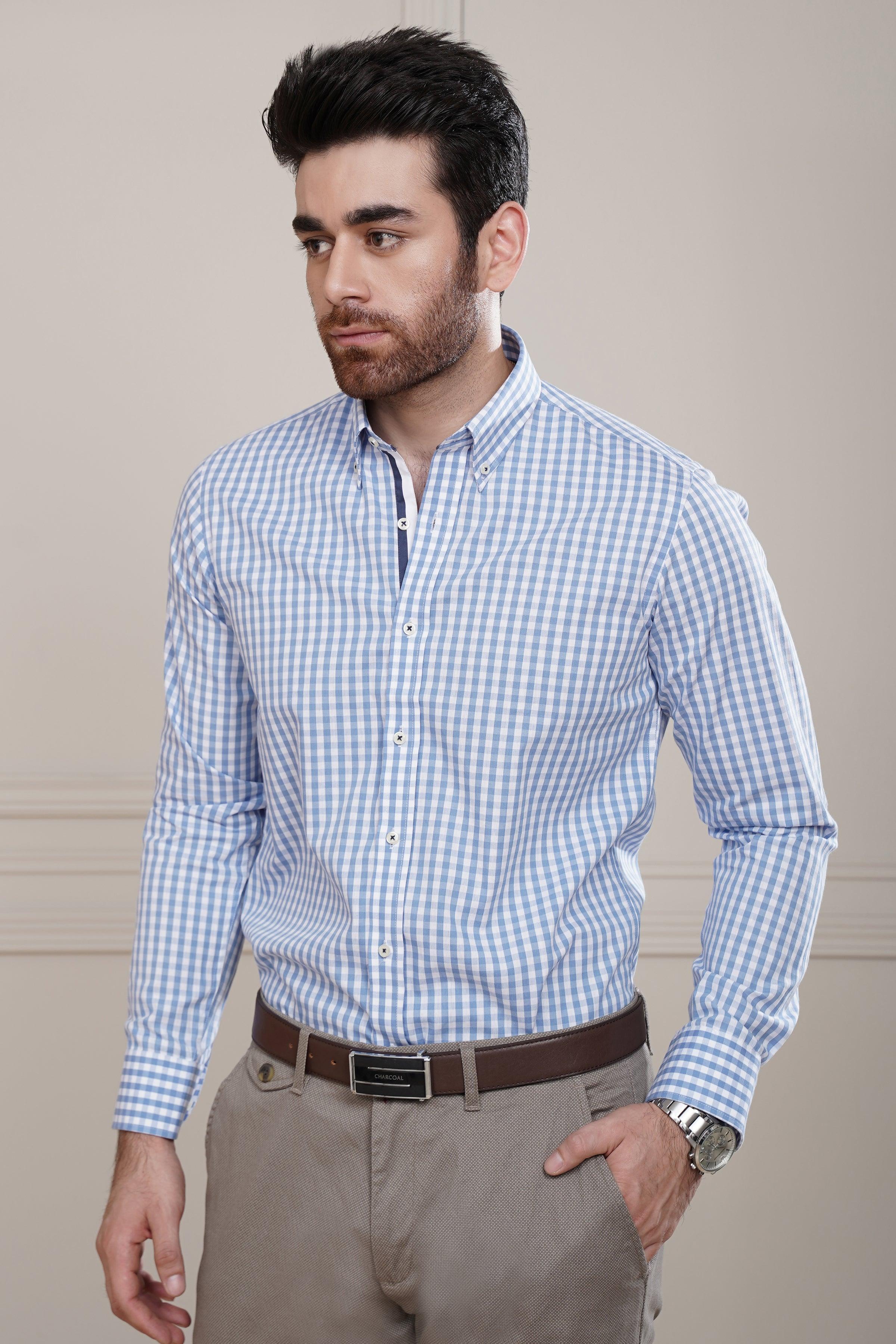 SEMI FORMAL SHIRT SKY WHITE LINE - Image 2
