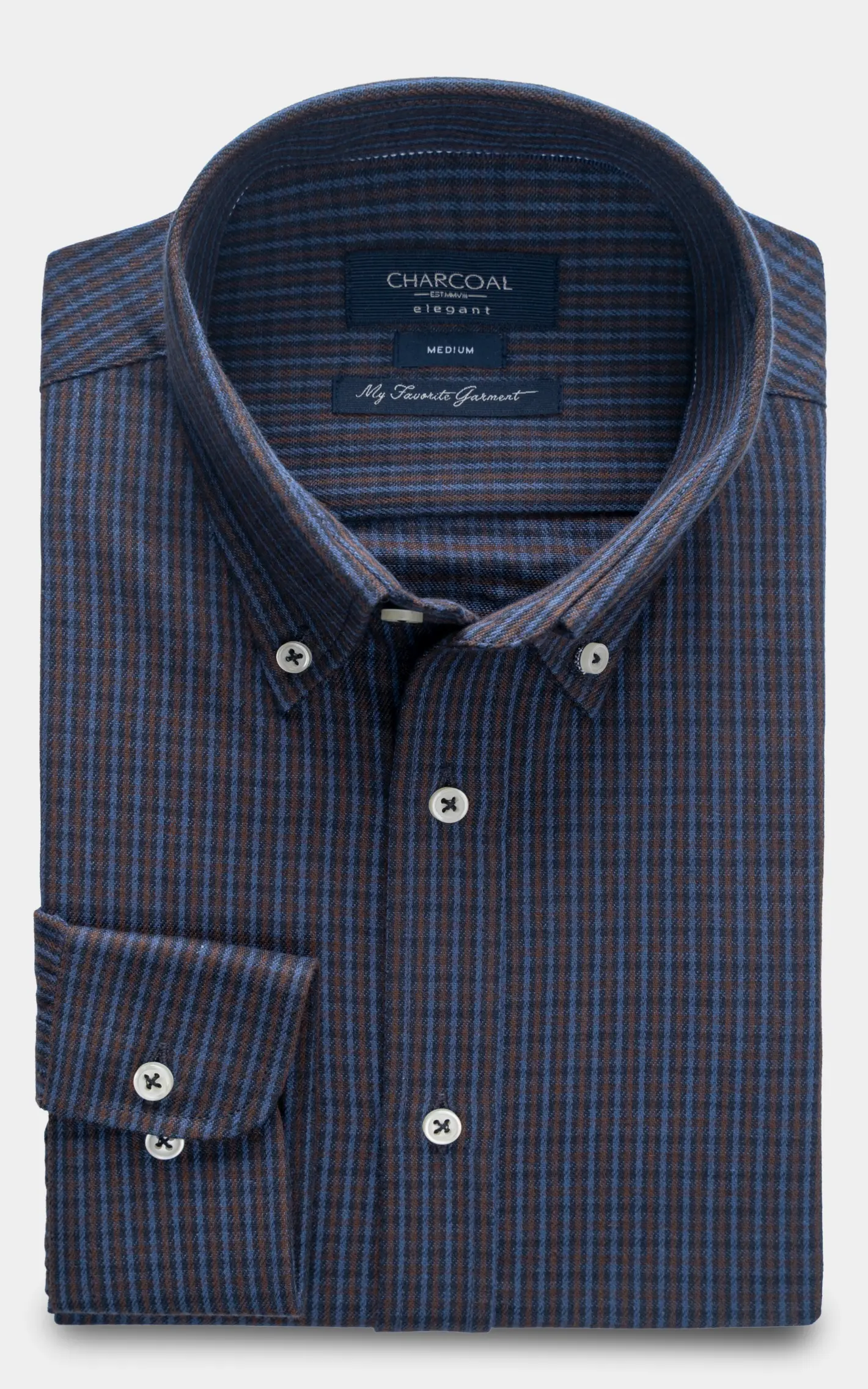 SEMI FORMAL SMART FIT SHIRT GREY BLACK