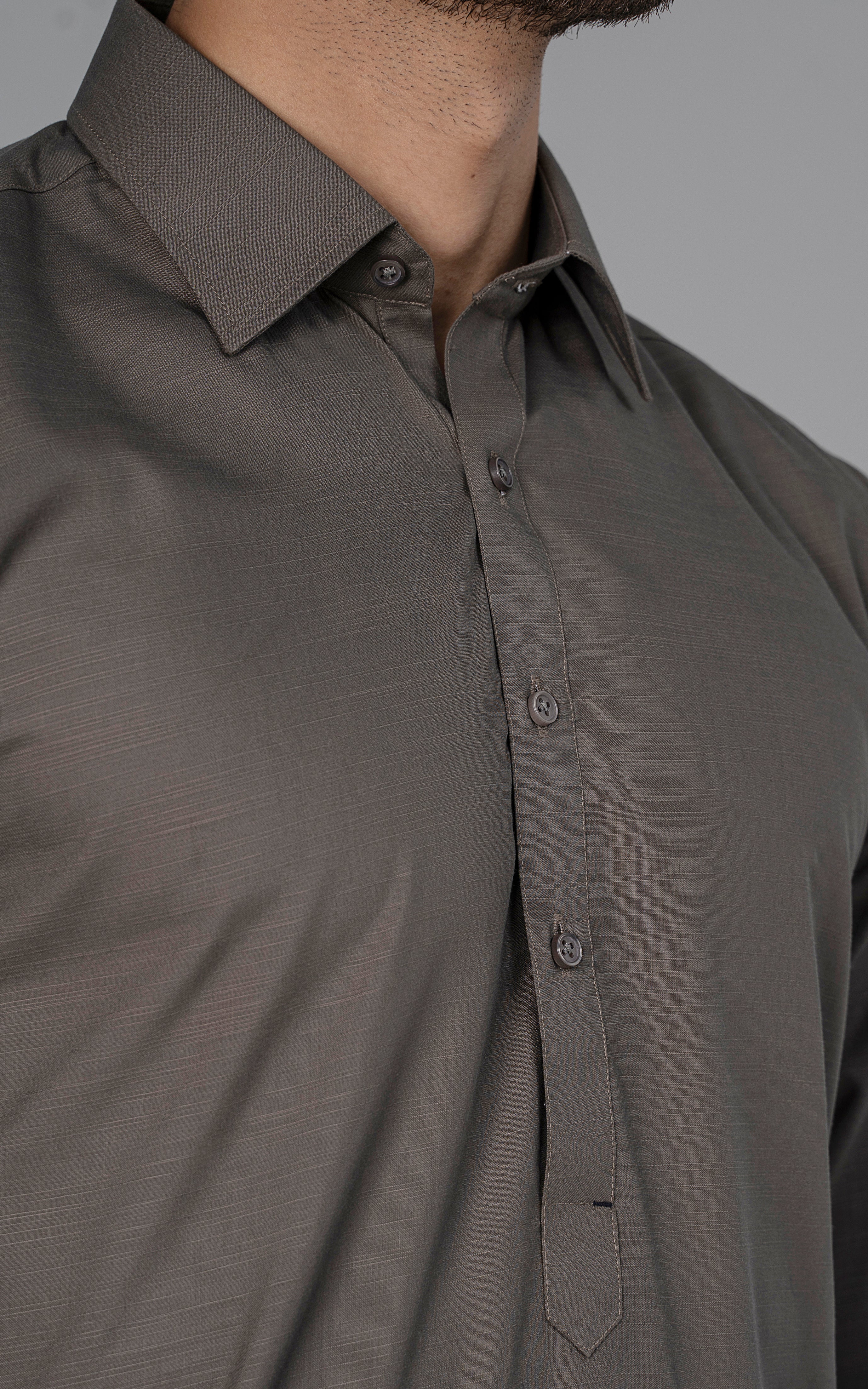 BLENDED SLUB WASH & WEAR - CLASSIC COLLECTION DARK GREY - Image 2