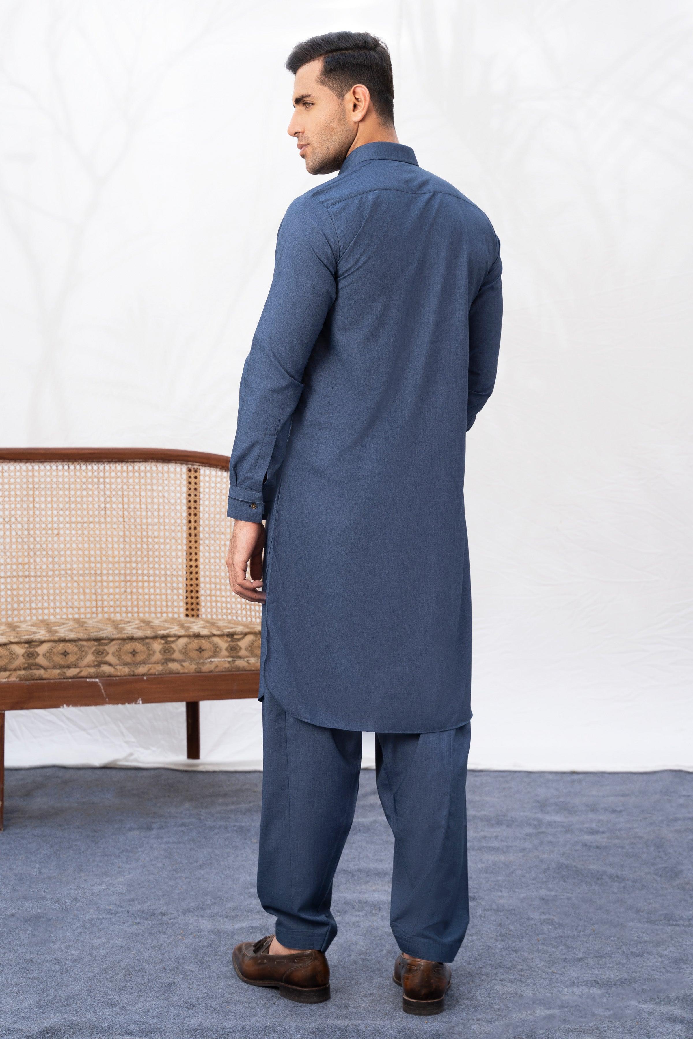 SHALWAR KAMEEZ BLUE MELANGE - Image 3