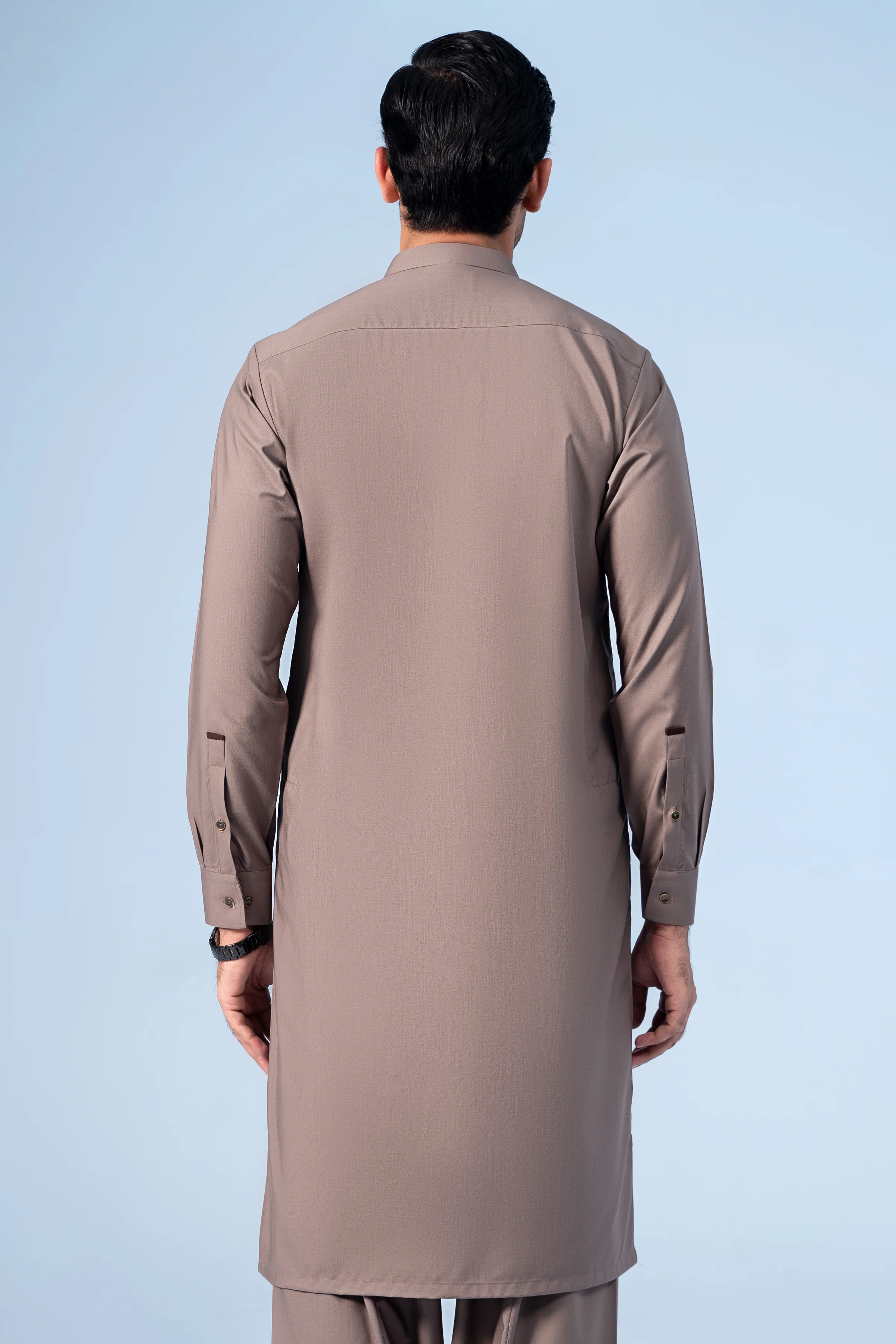 SHALWAR KAMEEZ DARK KHAKI - Image 3