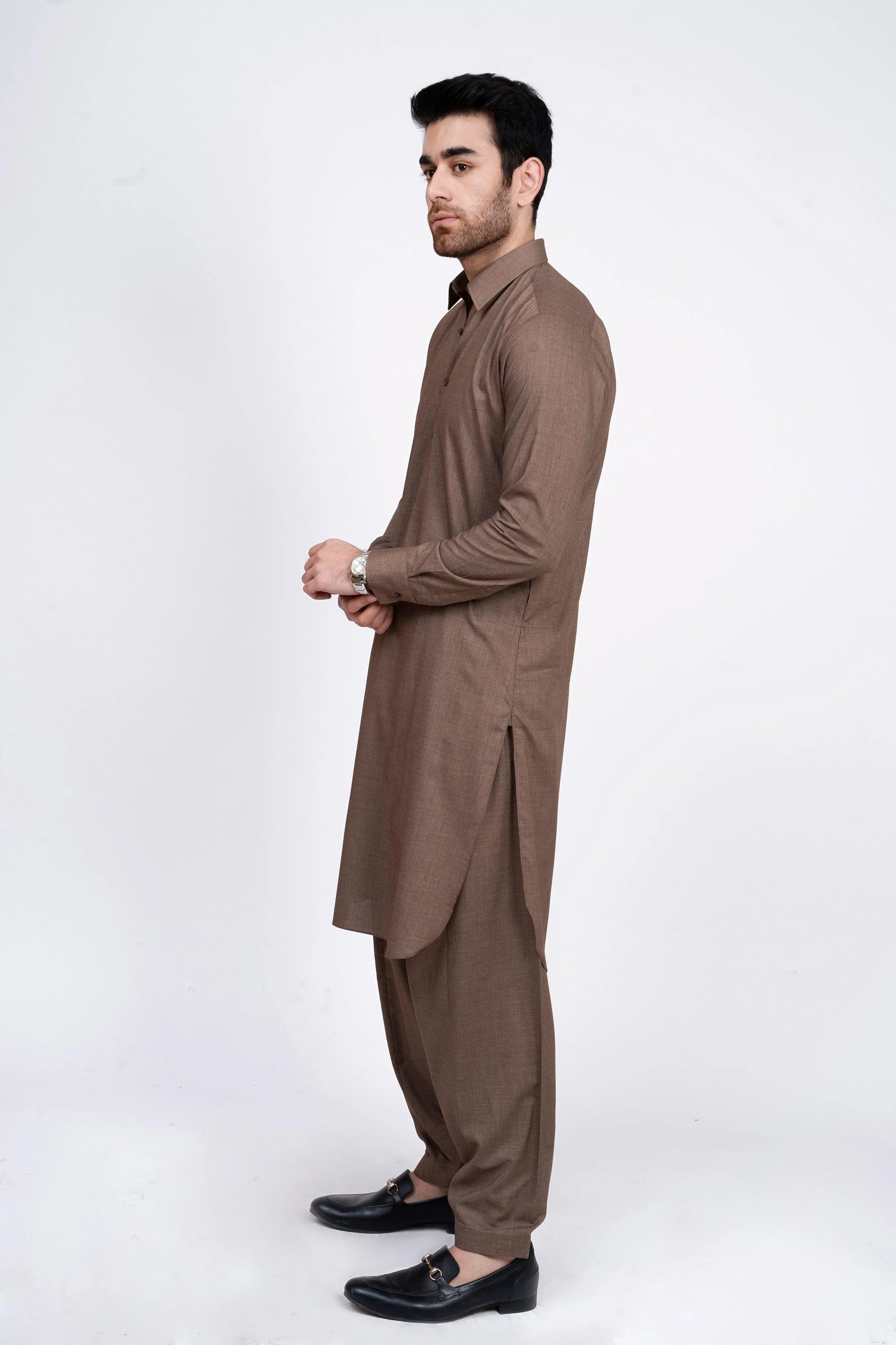 SHALWAR KAMEEZ MID BROWN - Image 2