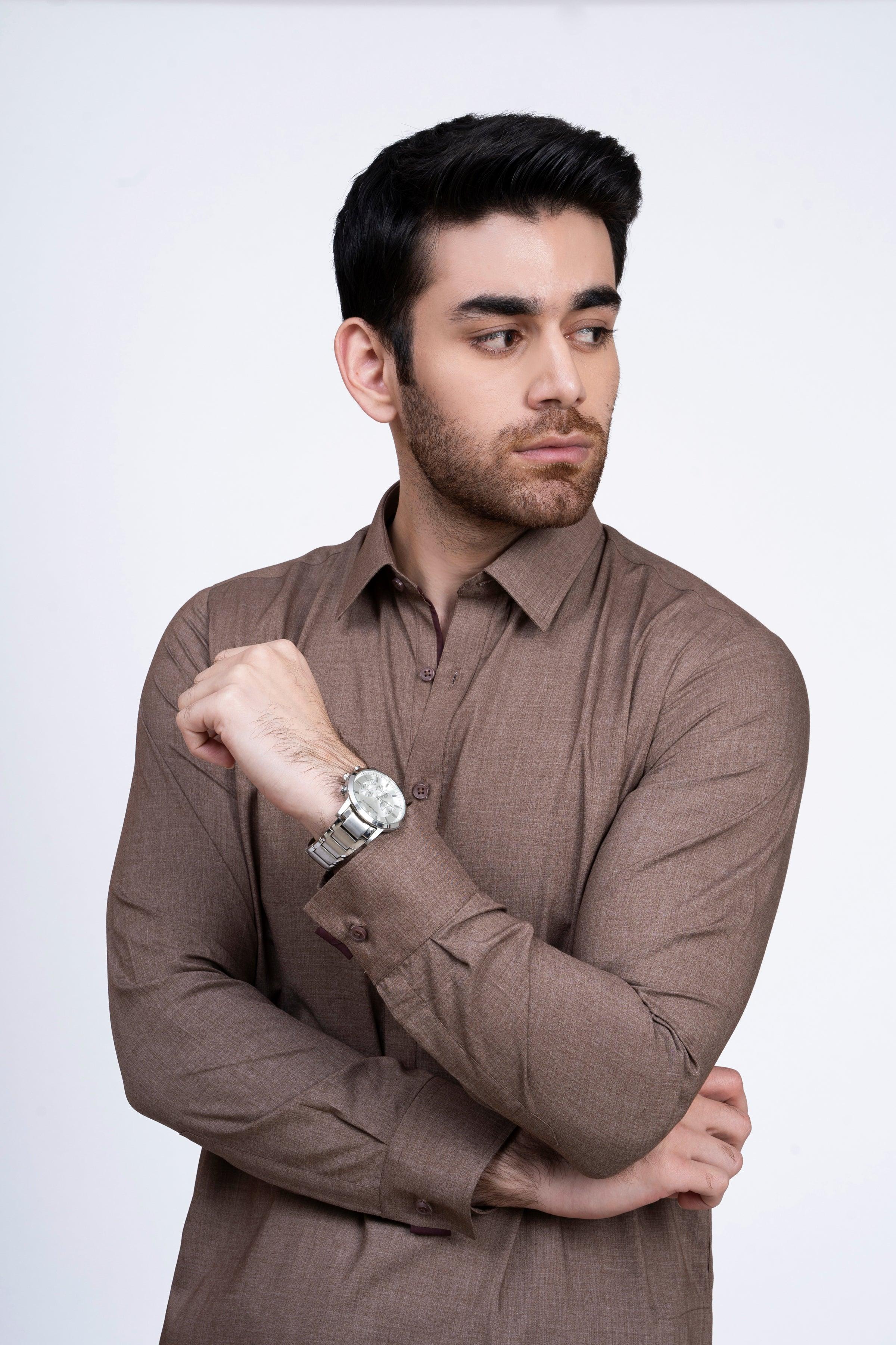SHALWAR KAMEEZ MID BROWN - Image 4