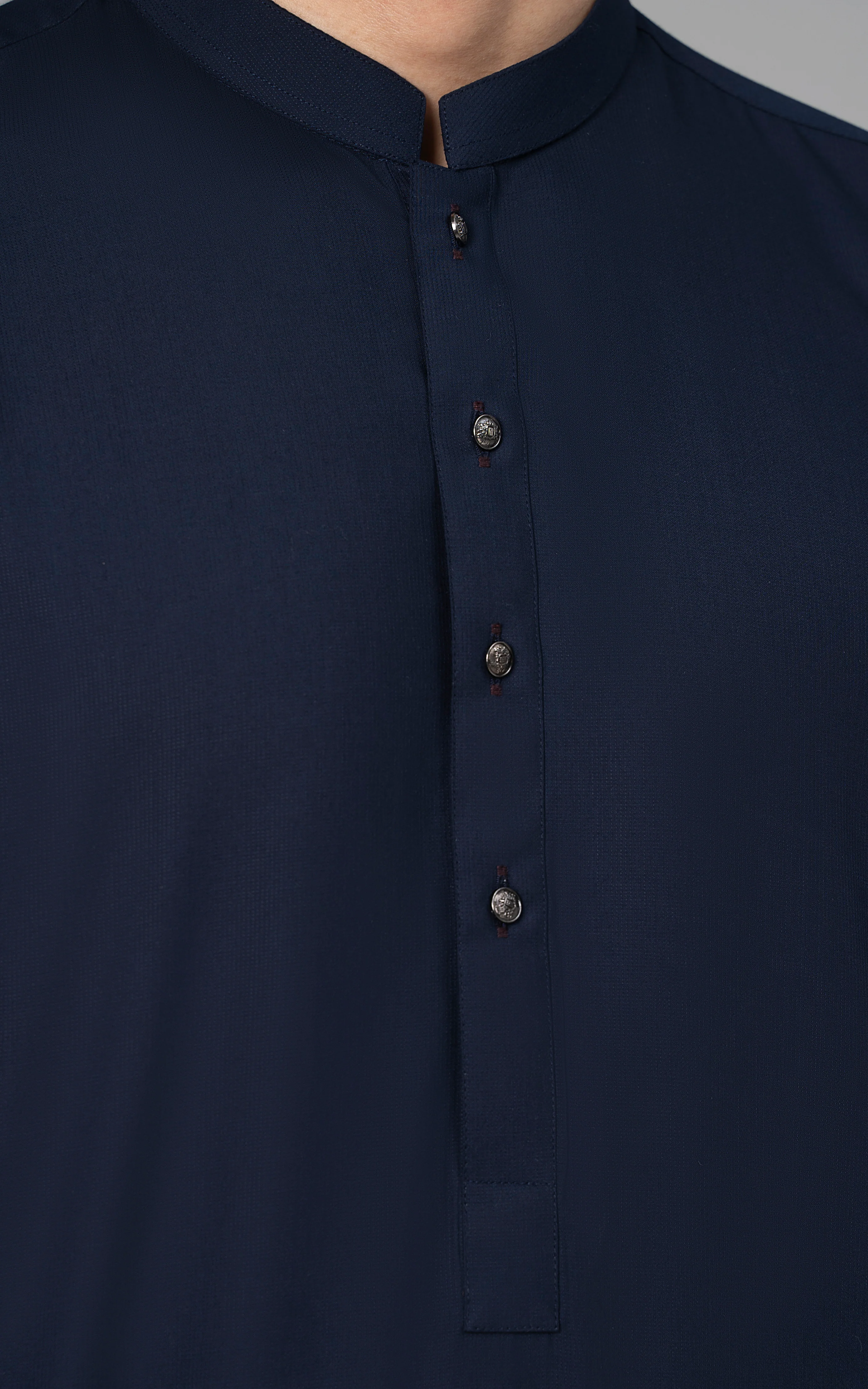 TEXTURED BLENDED WASH & WEAR - SIGNATURE COLLECTION NAVY - Image 2