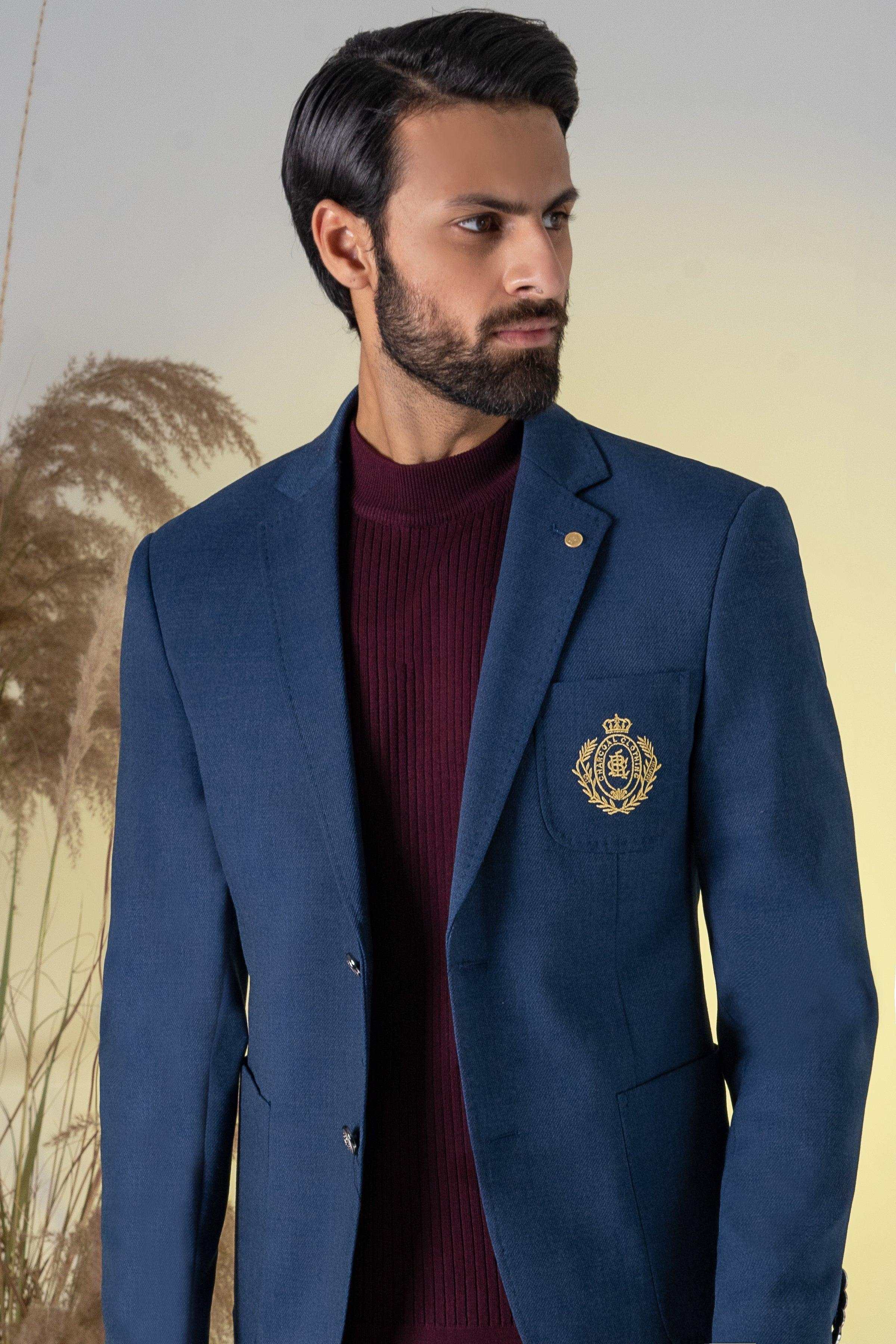 SIGNATURE CASUAL COAT NAVY BLUE - Image 3