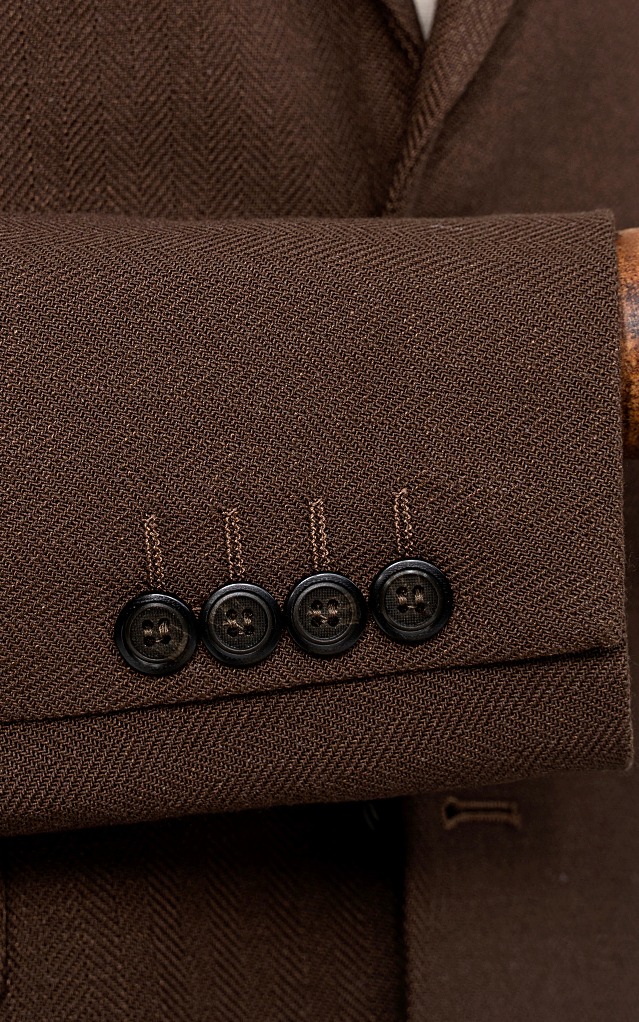 EXECUTIVE TAILORED MEN'S COAT BROWN - Image 4
