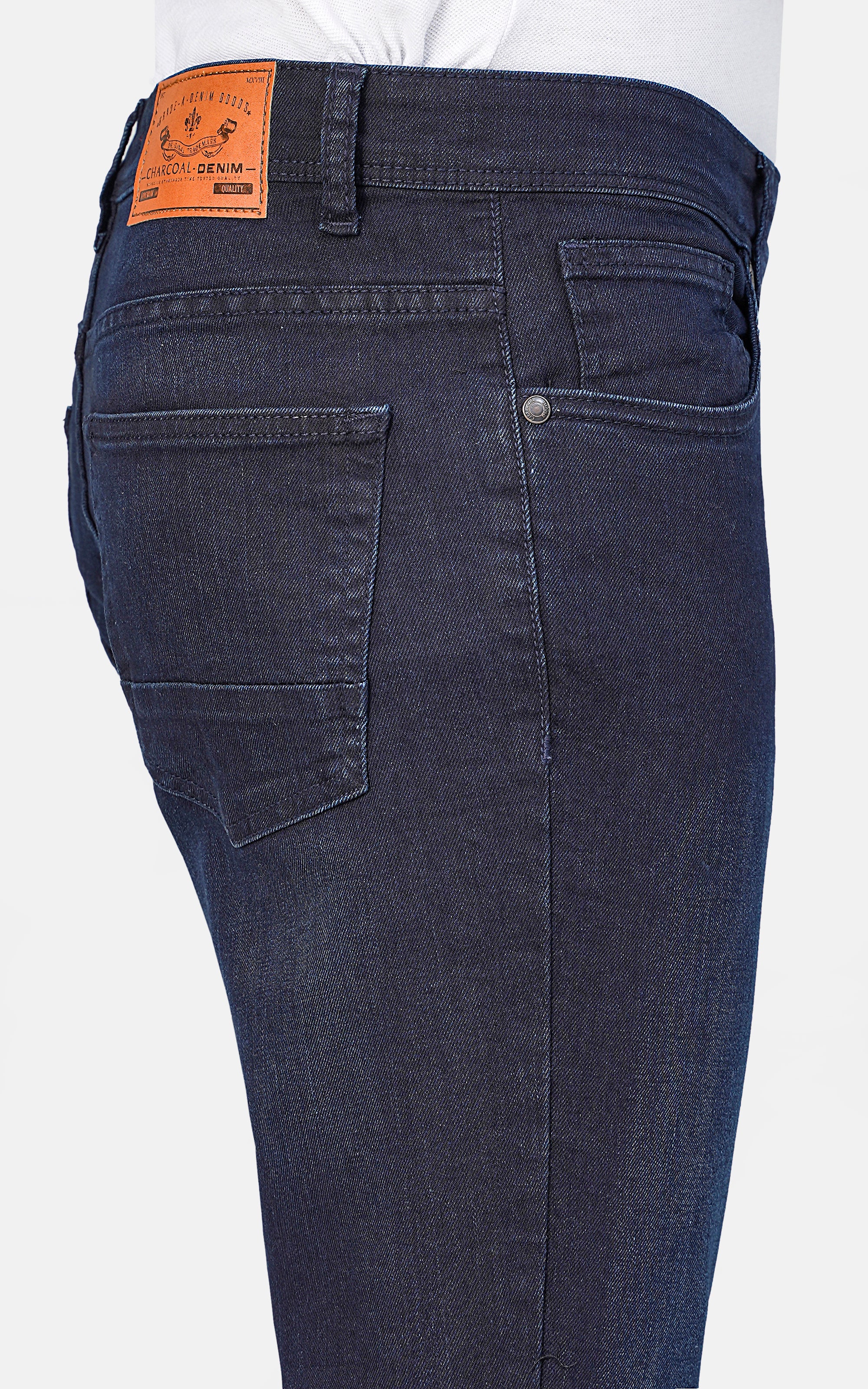 SKINNY LEG DENIM JEANS DARK BLUE - Image 4