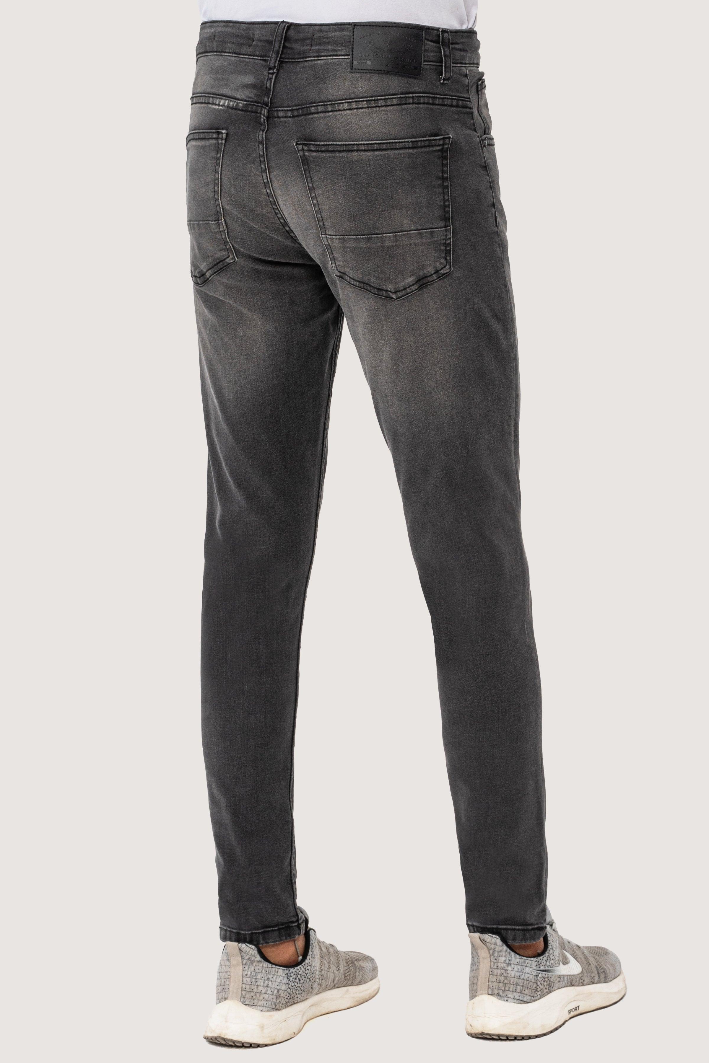 SKINNY LEG DENIM JEANS DARK GREY - Image 3