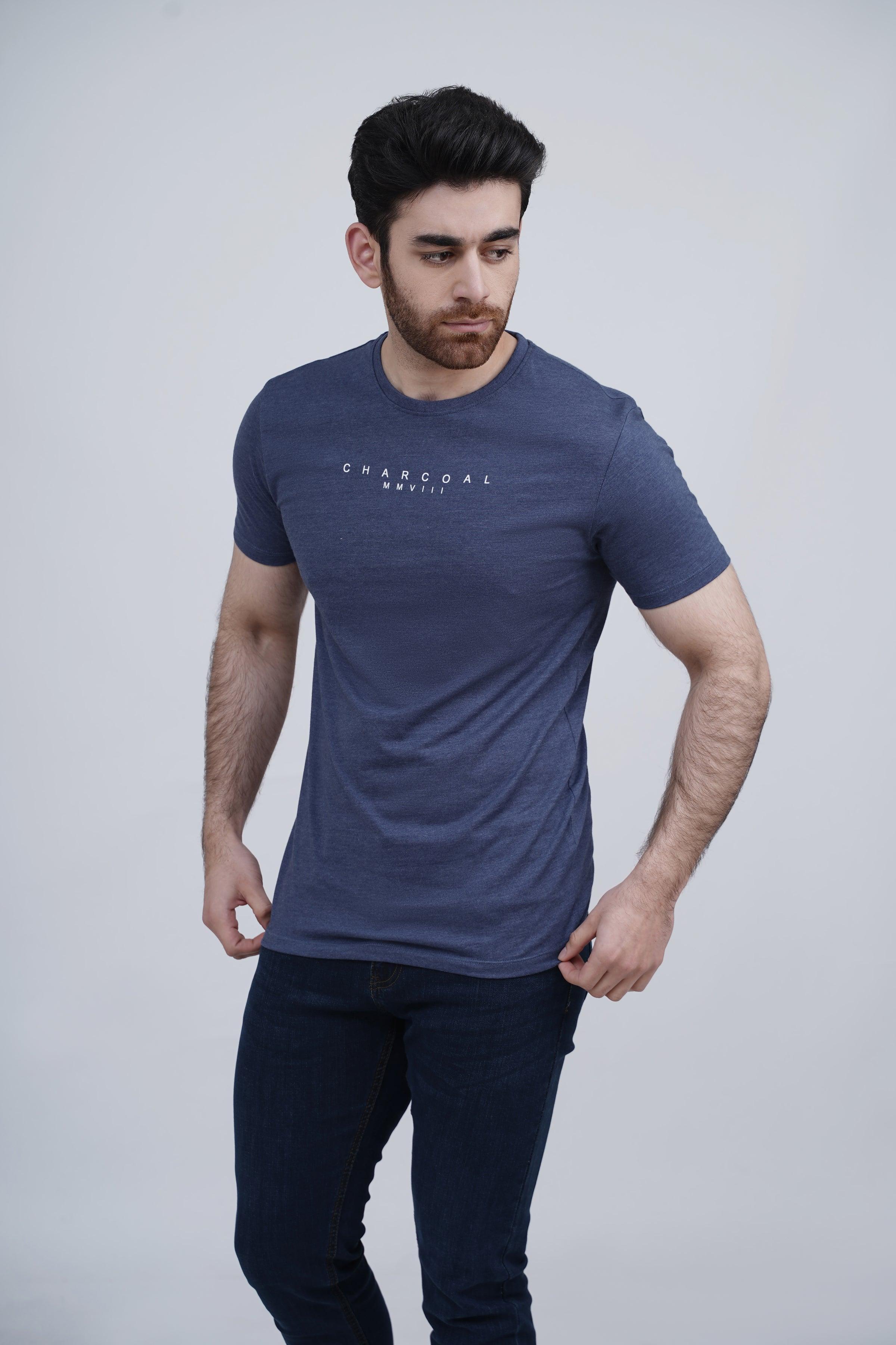 SLEEPWEAR T SHIRT BLUE MELANGE