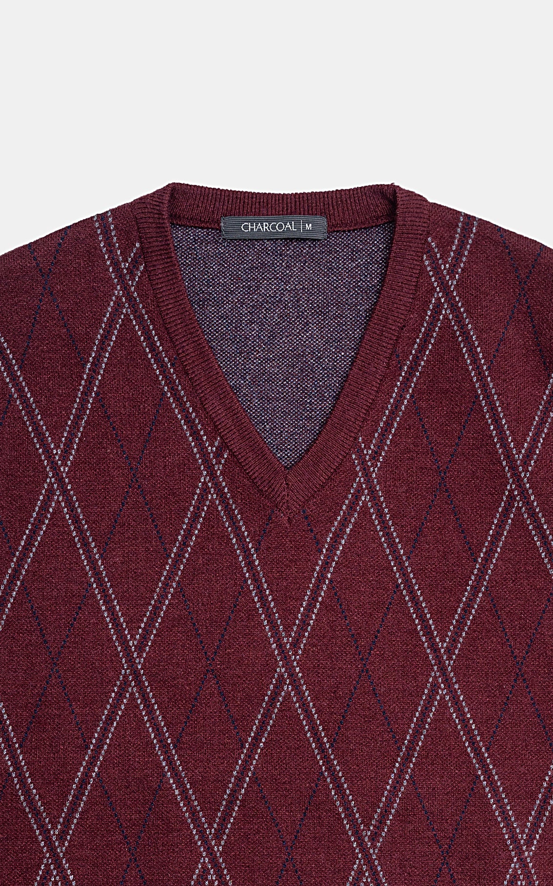 SLEEVELESS DIAMOND TEXTURED MAROON - Image 2