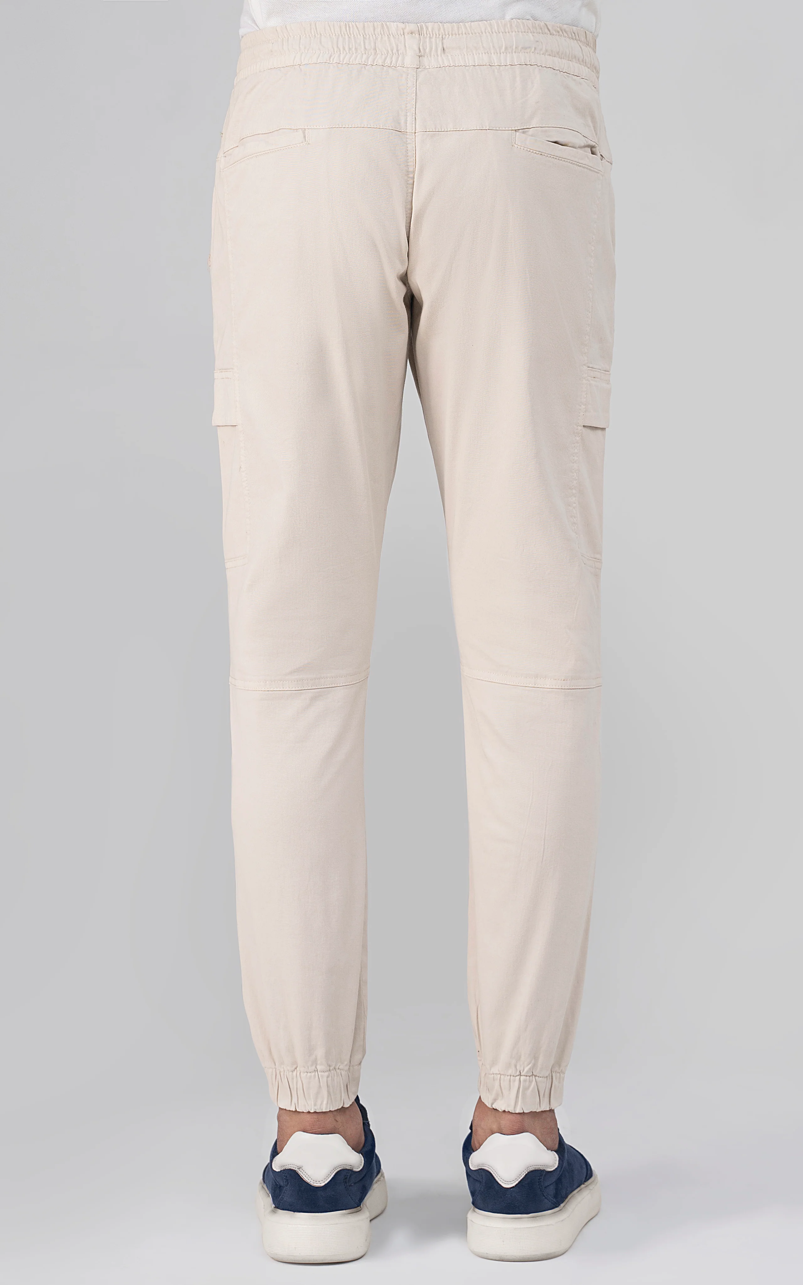 SLIM FIT CARGO TROUSER ECRO WHITE - Image 4