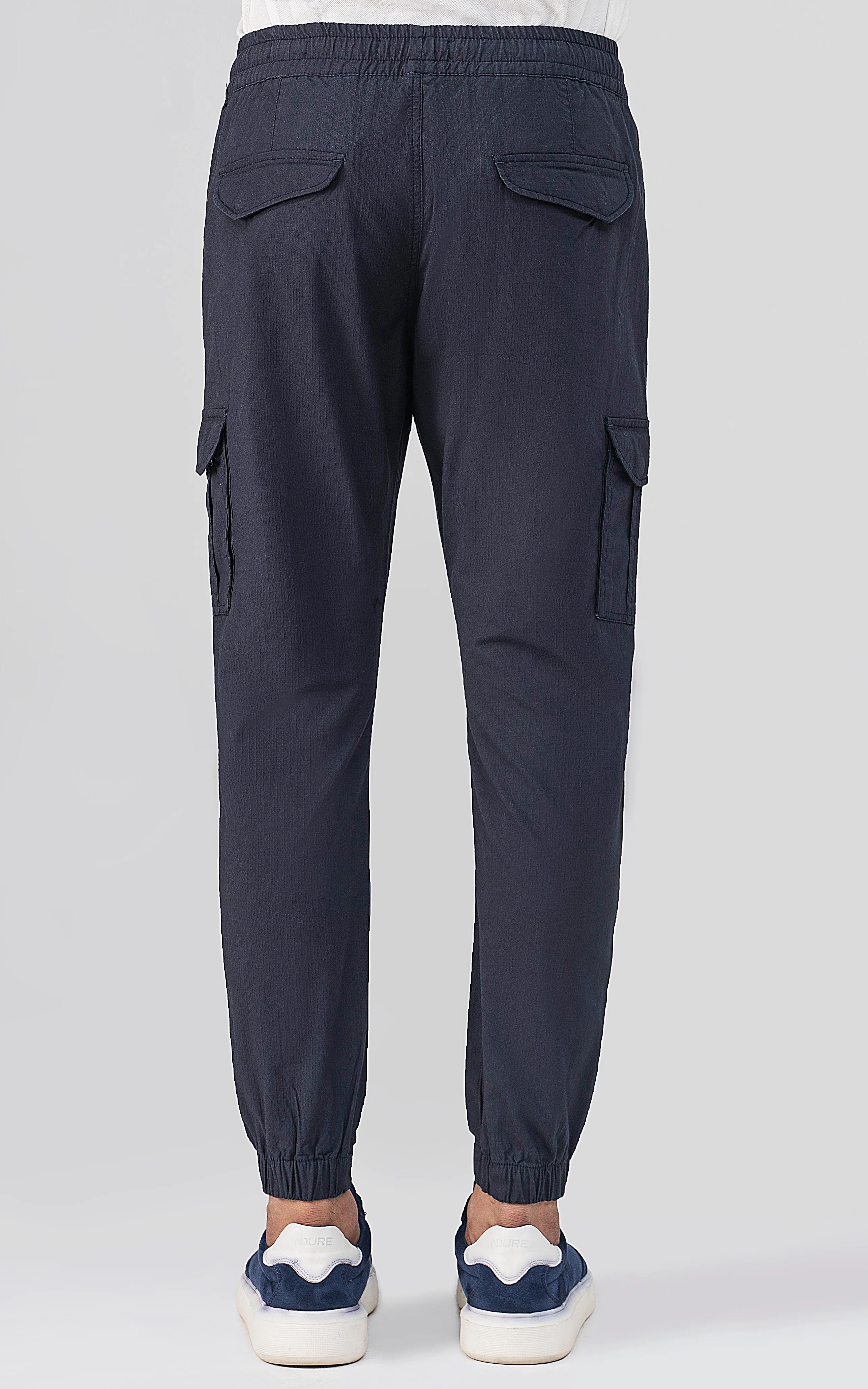 SLIM FIT CARGO TROUSER NAVY - Image 4