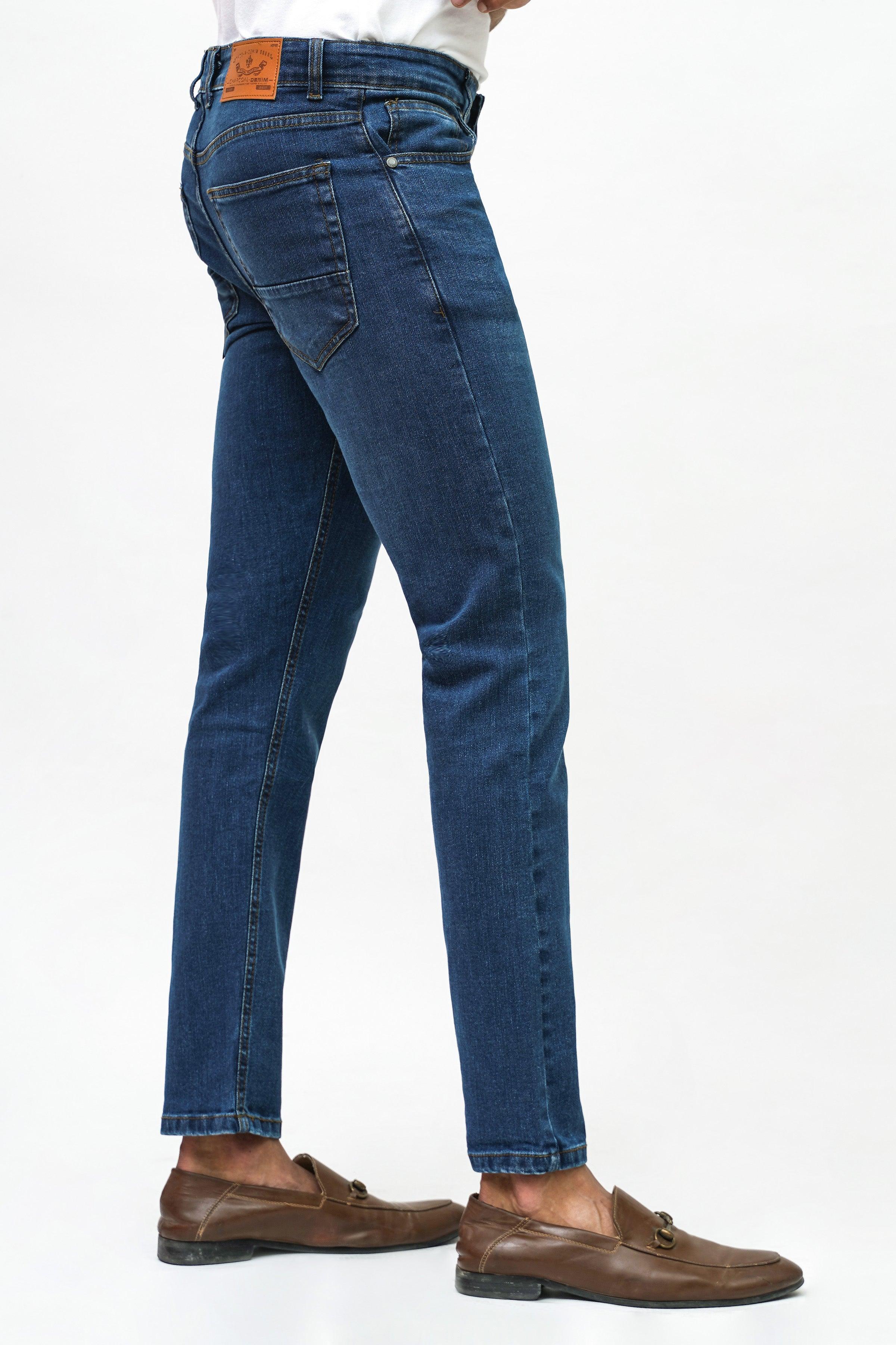 SLIM FIT DARK BLUE DENIM JEAN - Image 2