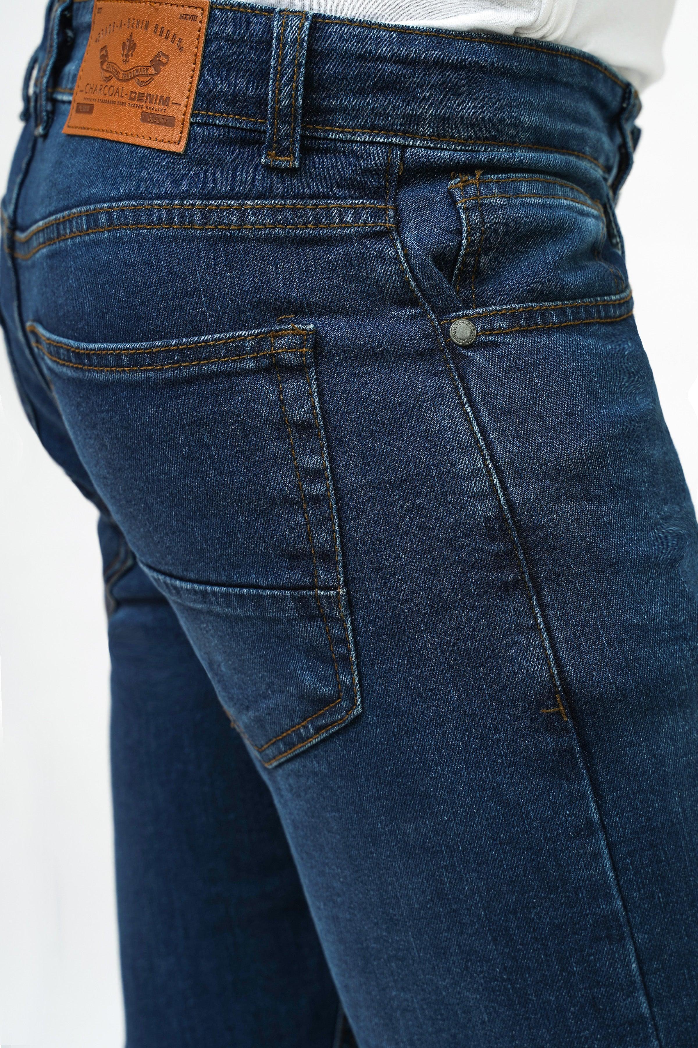 SLIM FIT DARK BLUE DENIM JEAN - Image 4
