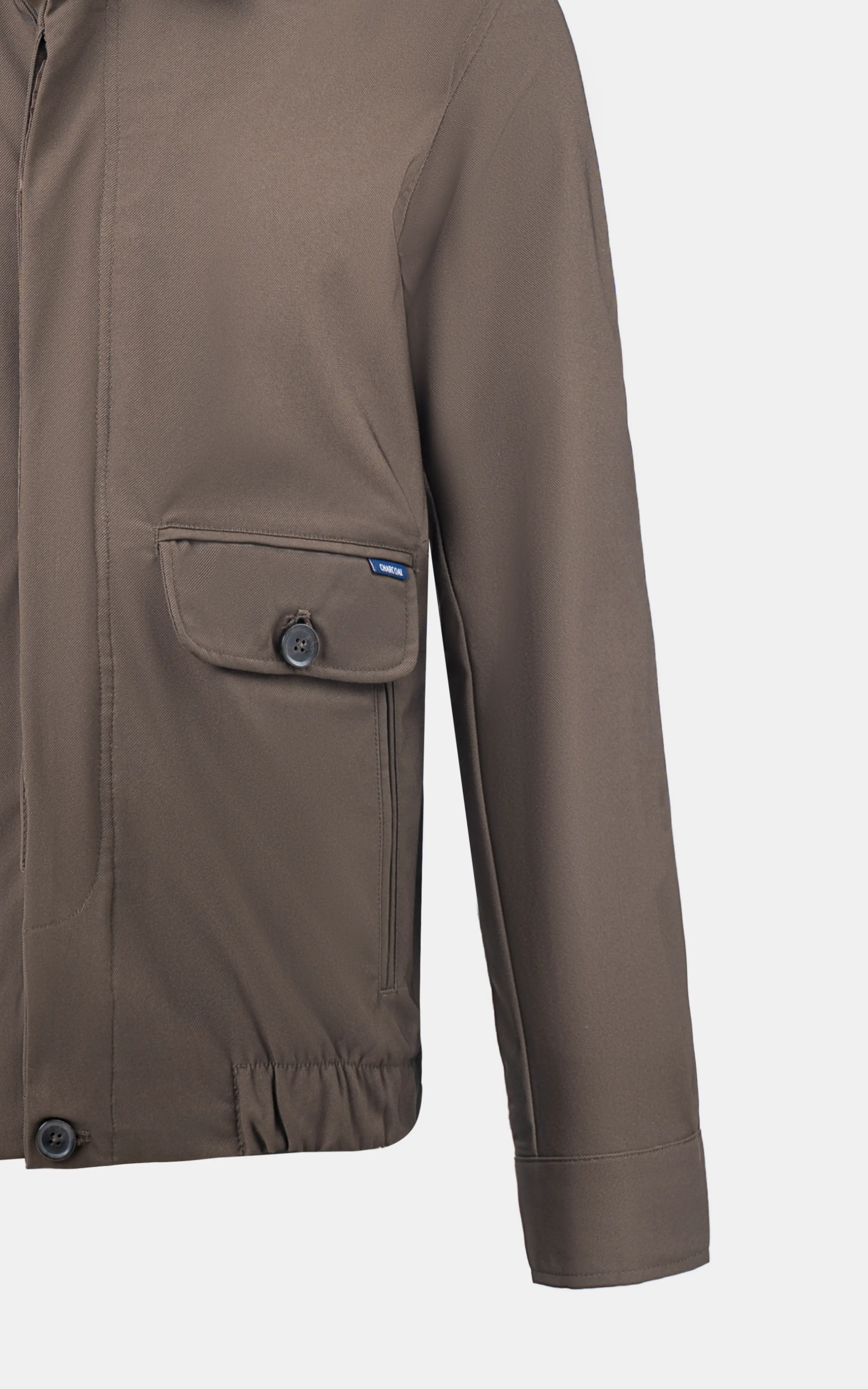 SLIM FIT FULLSLEEVE CLASSIC HARRINGTON JACKET DARK OLIVE - Image 3