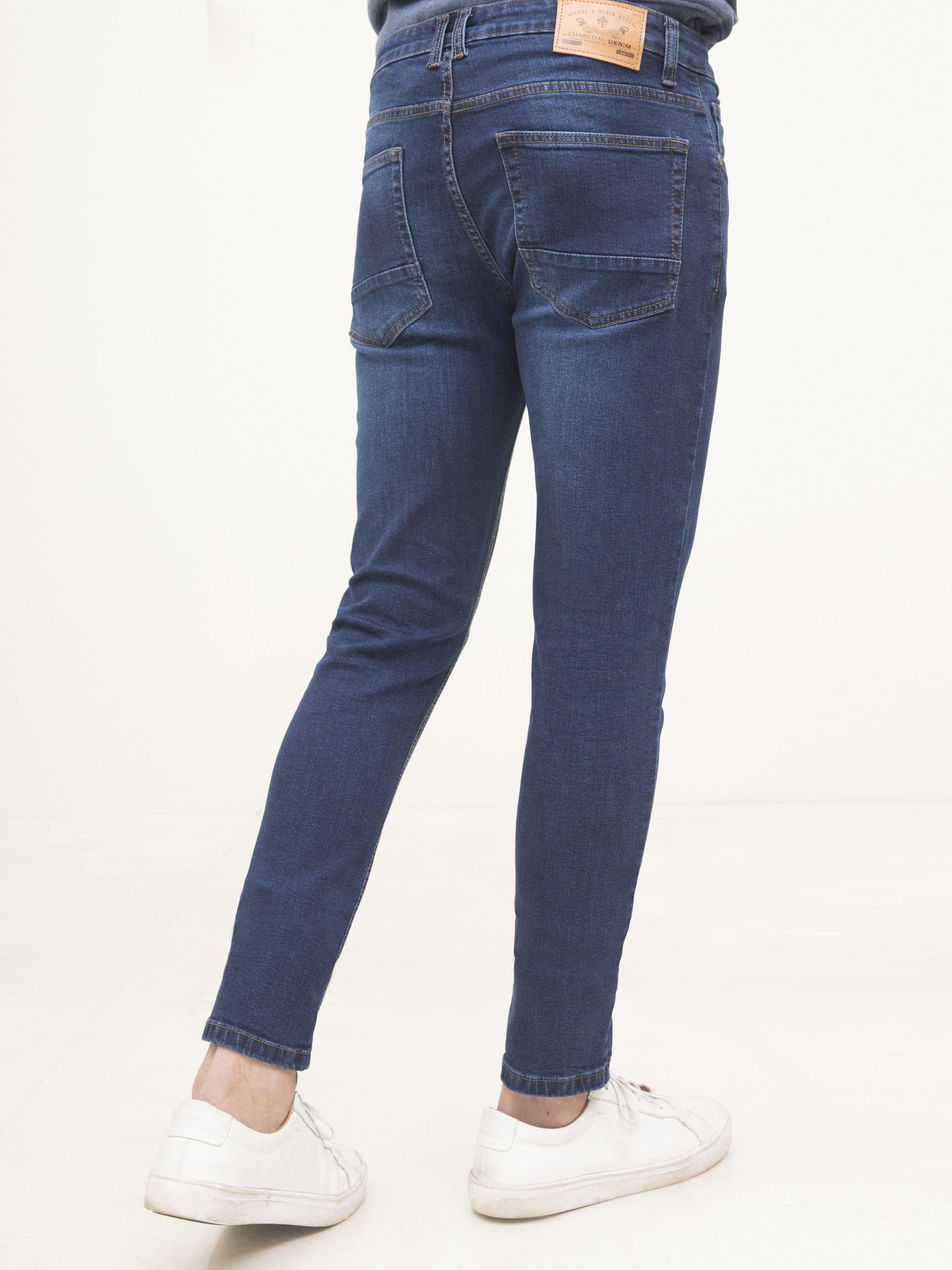 SLIM FIT JEANS DARK BLUE - Image 3