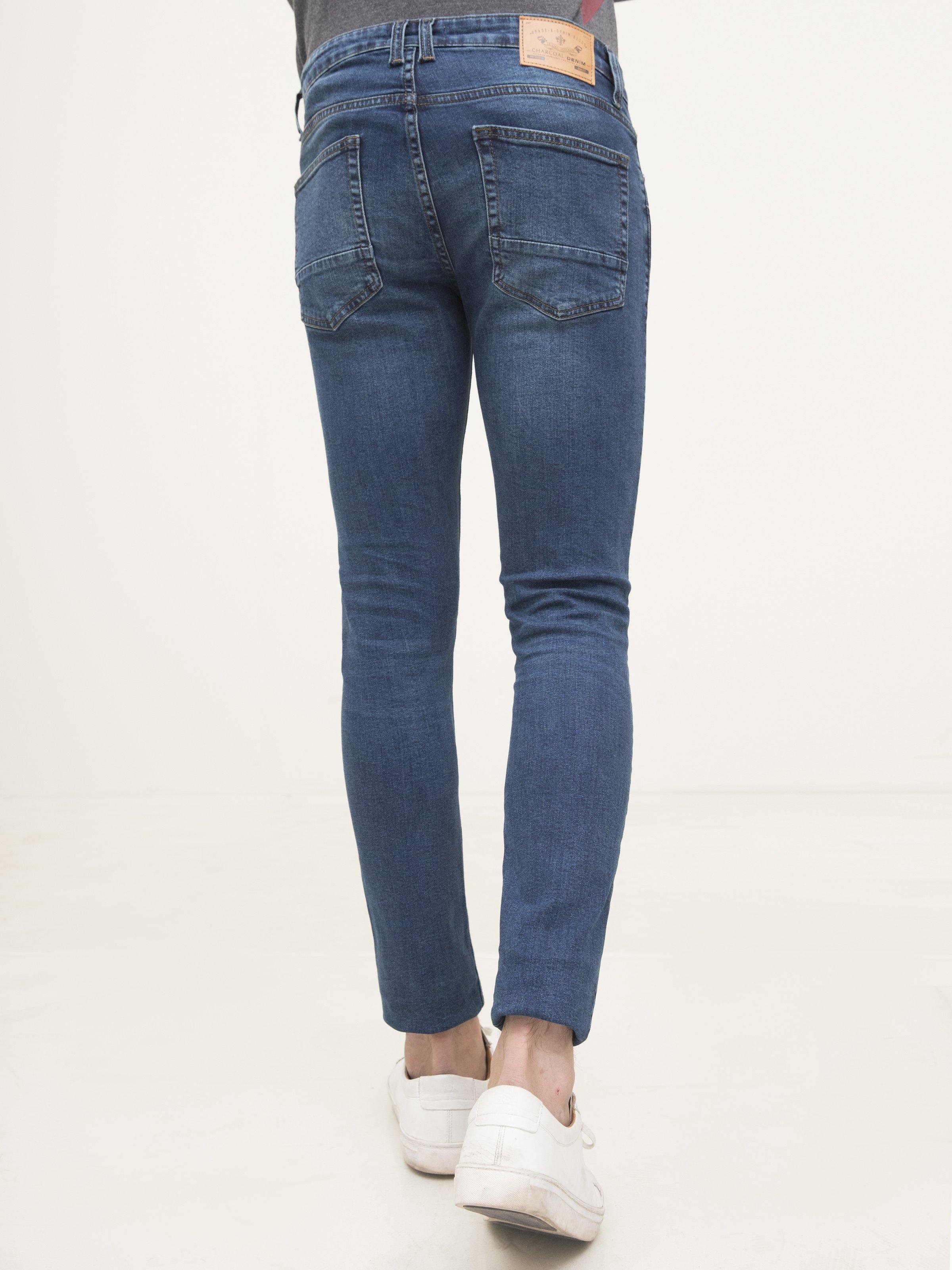 SLIM FIT JEANS MID BLUE - Image 3