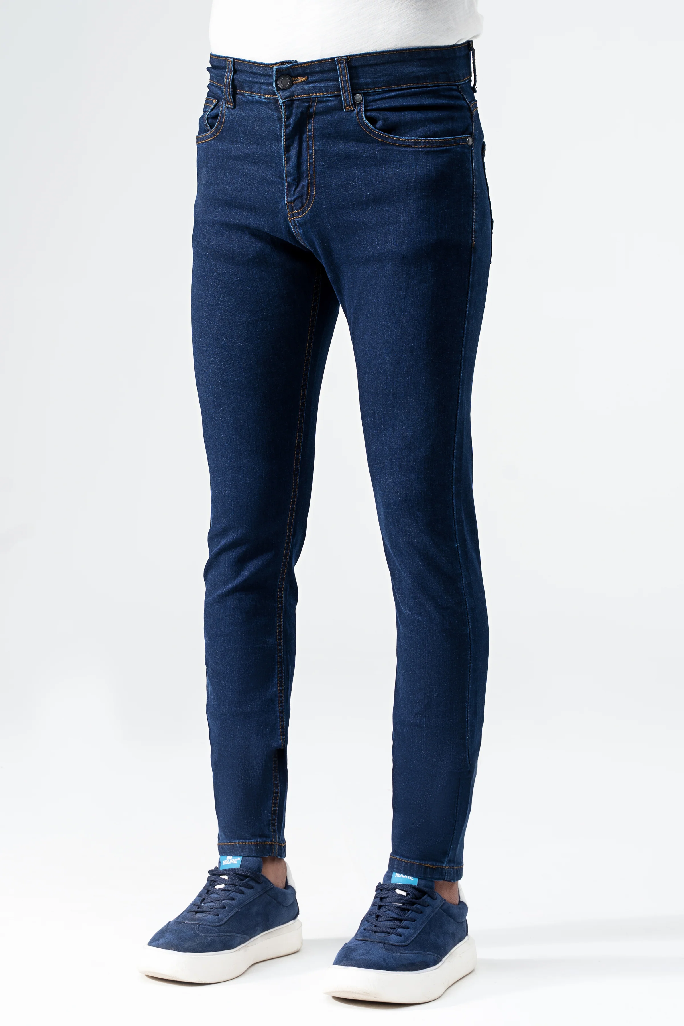 SLIM LEG DENIM  JEANS DARK BLUE - Image 2