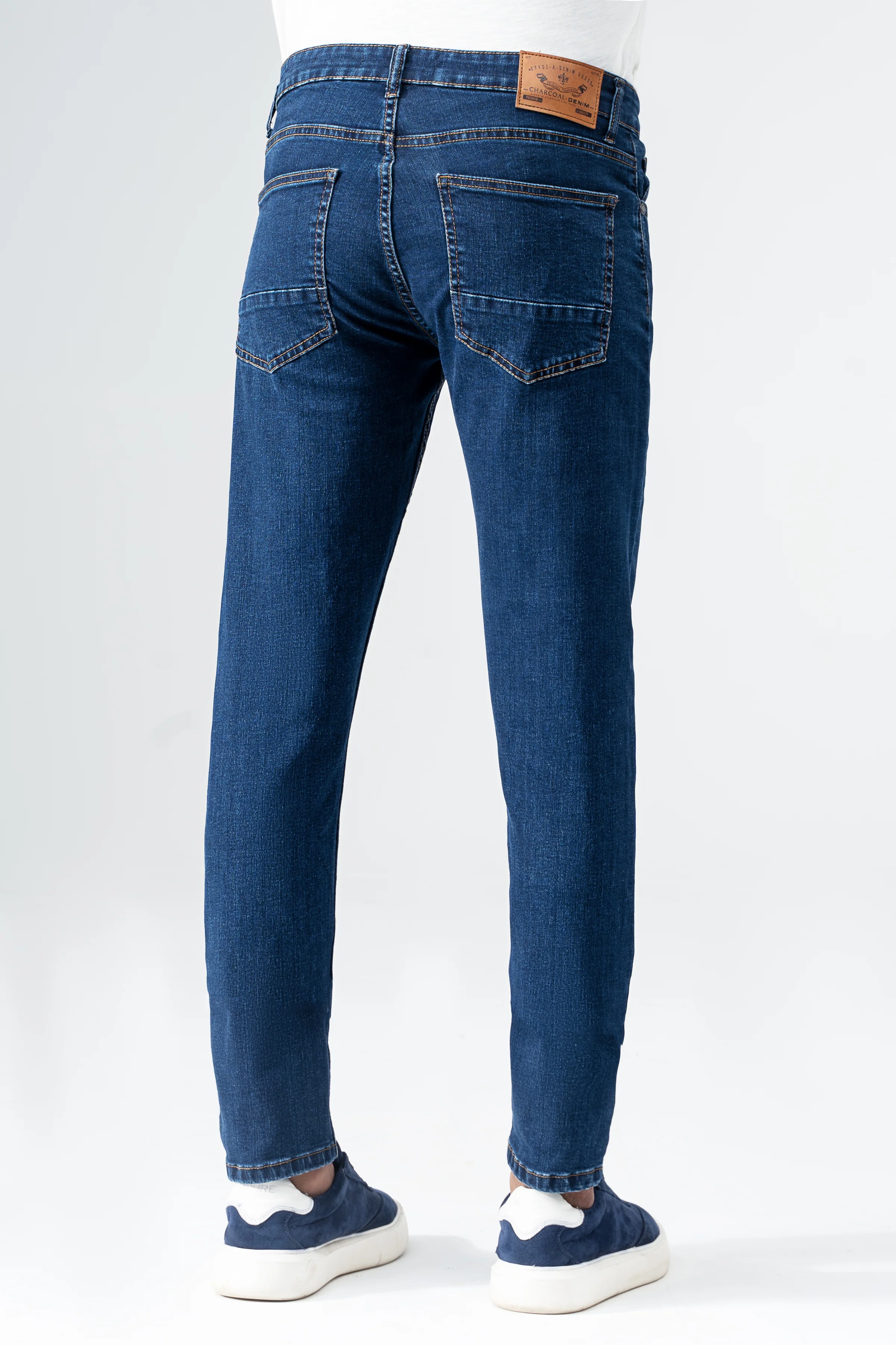 SLIM LEG DENIM  JEANS DARK BLUE - Image 3