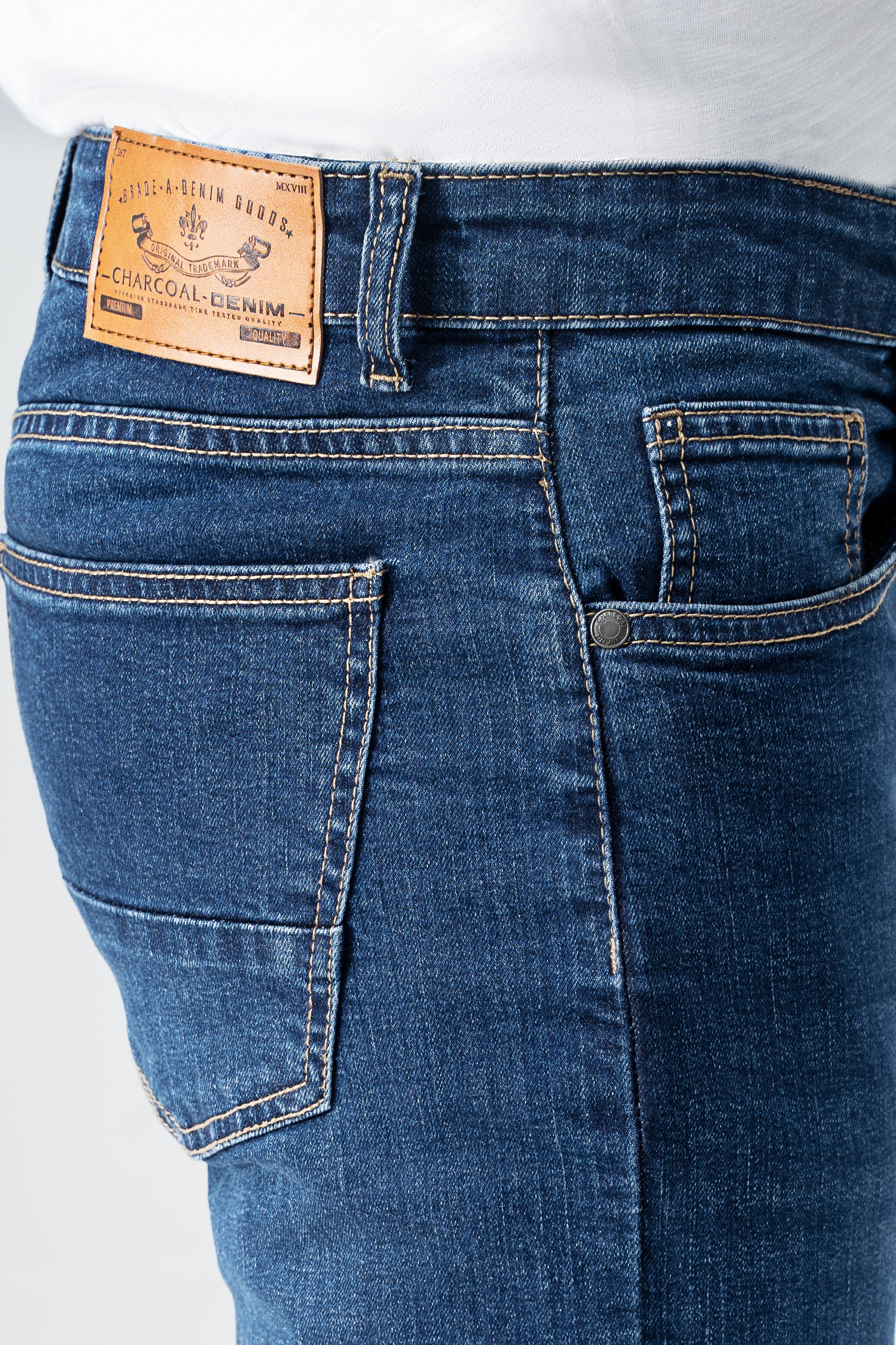 SKINNY LEG DENIM  JEANS DARK BLUE - Image 4