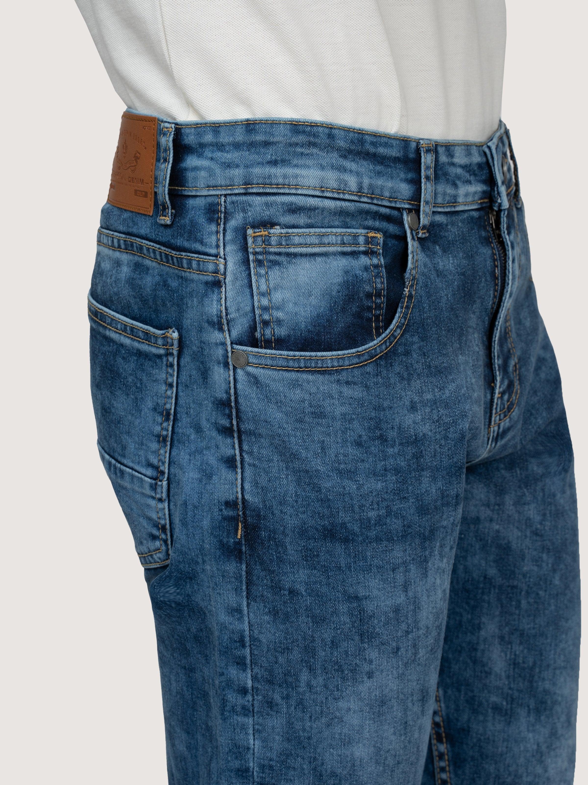SLIM LEG DENIM JEANS DARK BLUE RANDOM - Image 2