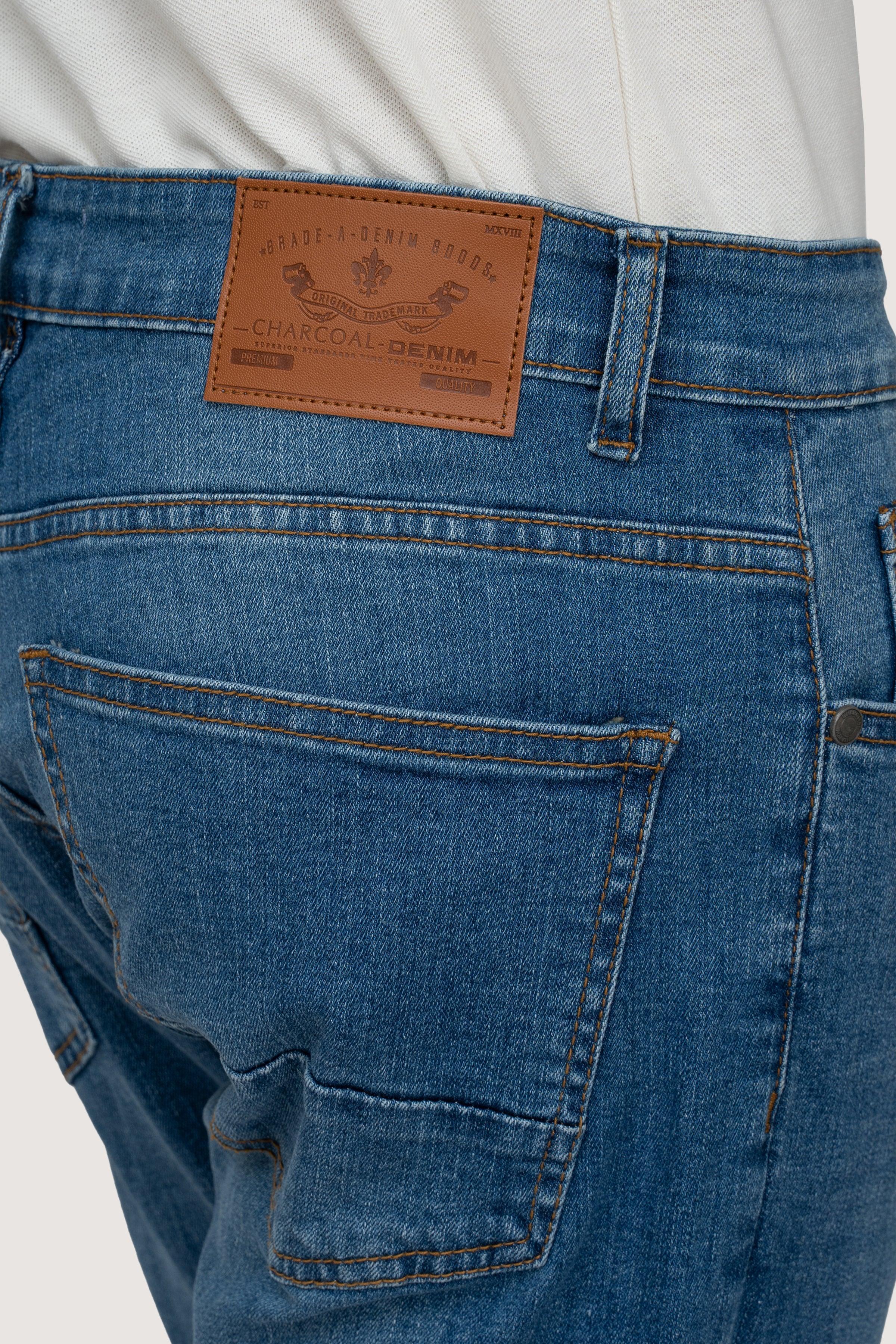 SLIM LEG DENIM JEANS LIGHT BLUE - Image 3