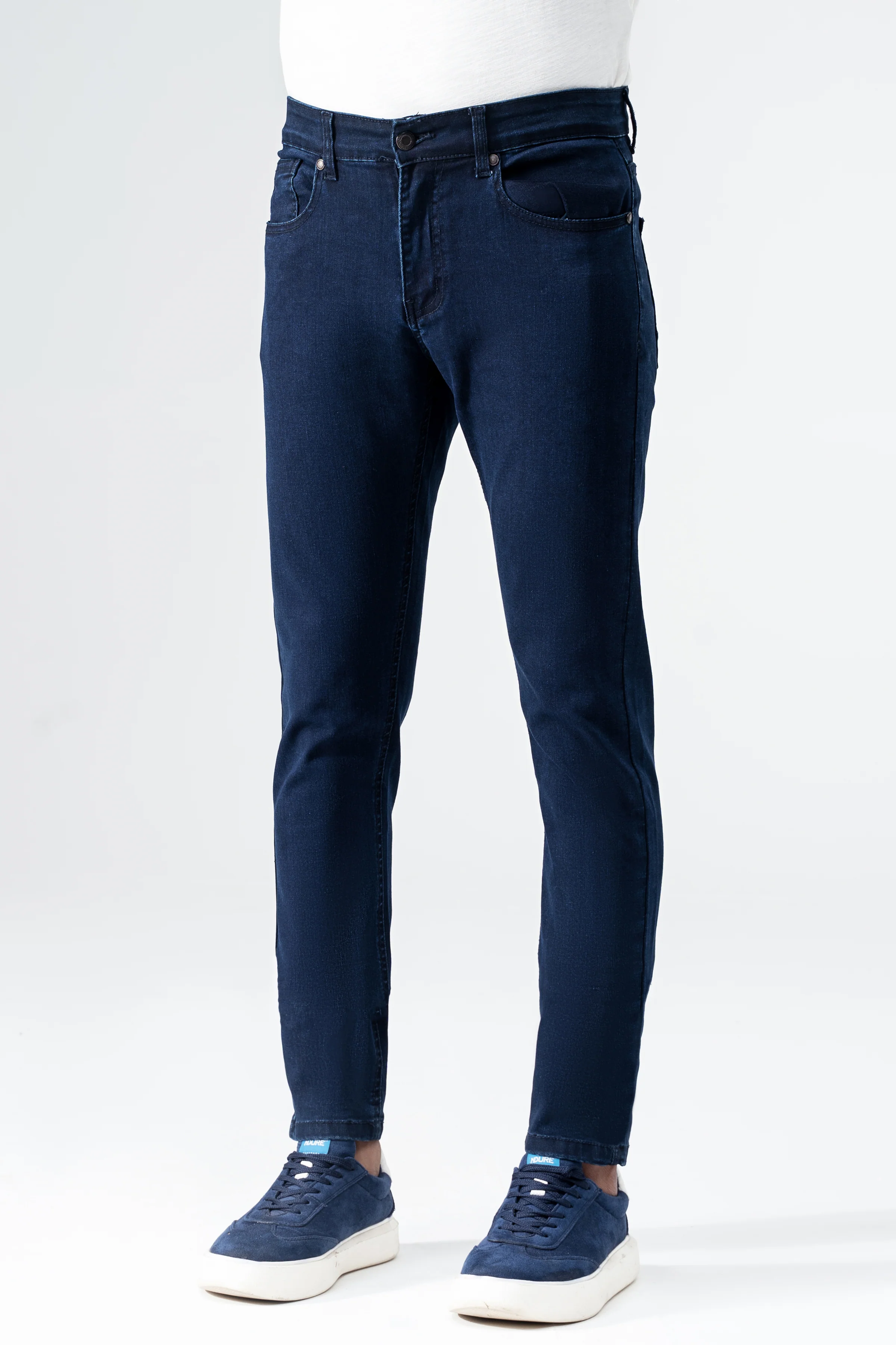 SLIM LEG DENIM JEANS NAVY BLUE - Image 2