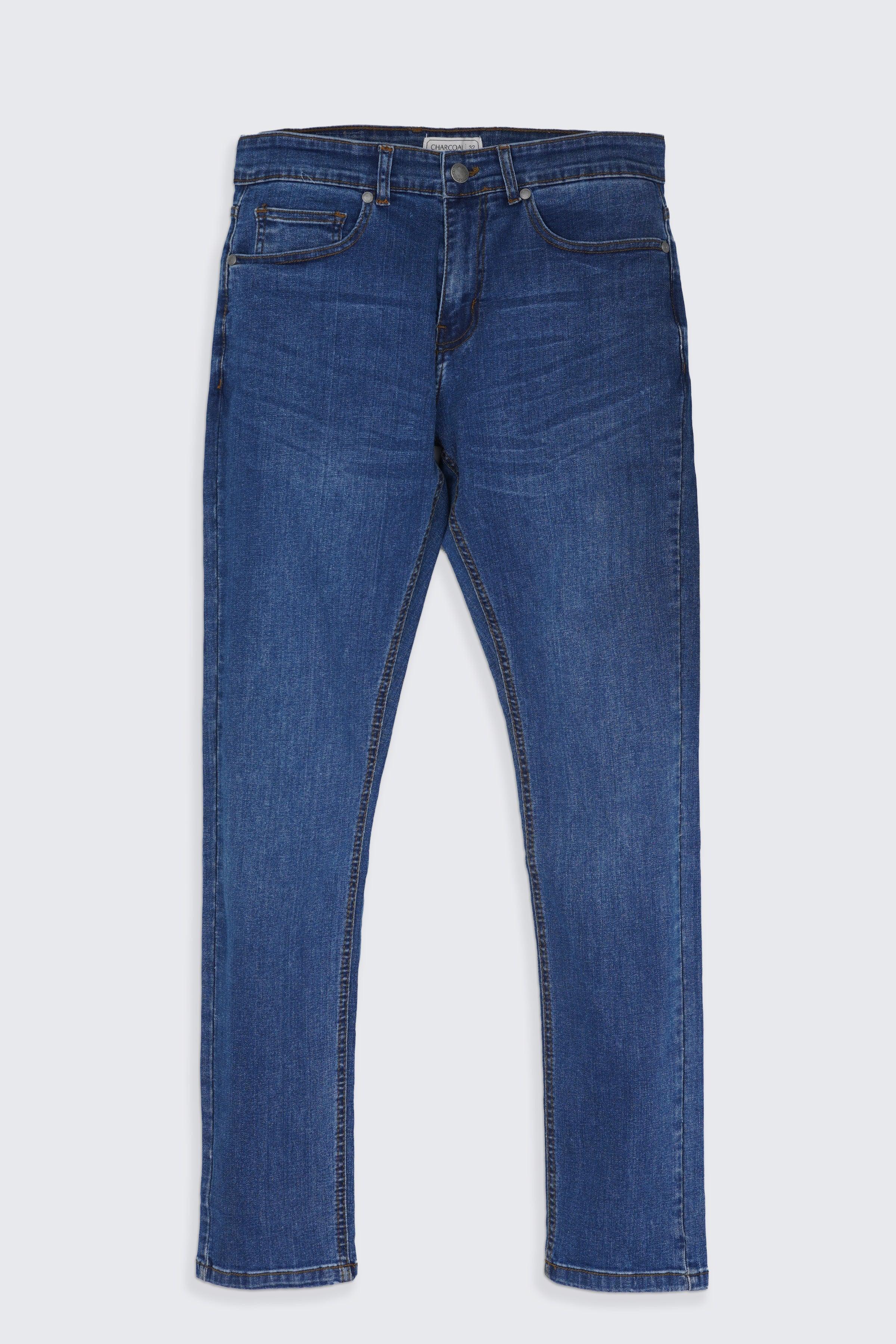 SLIM LEG JEANS MID BLUE