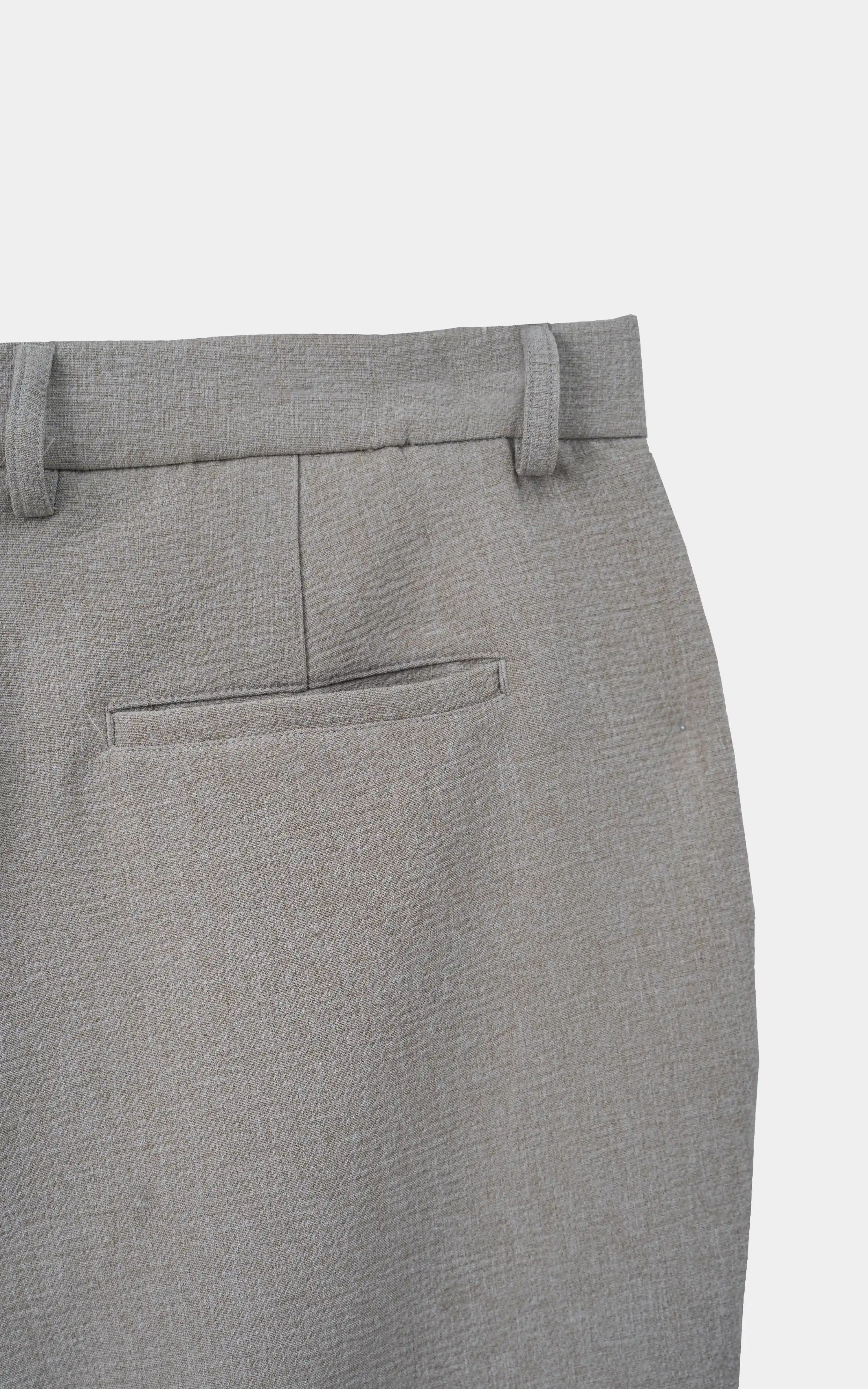 SMART FIT CASUAL PANT BEIGE MELANGE - Image 4