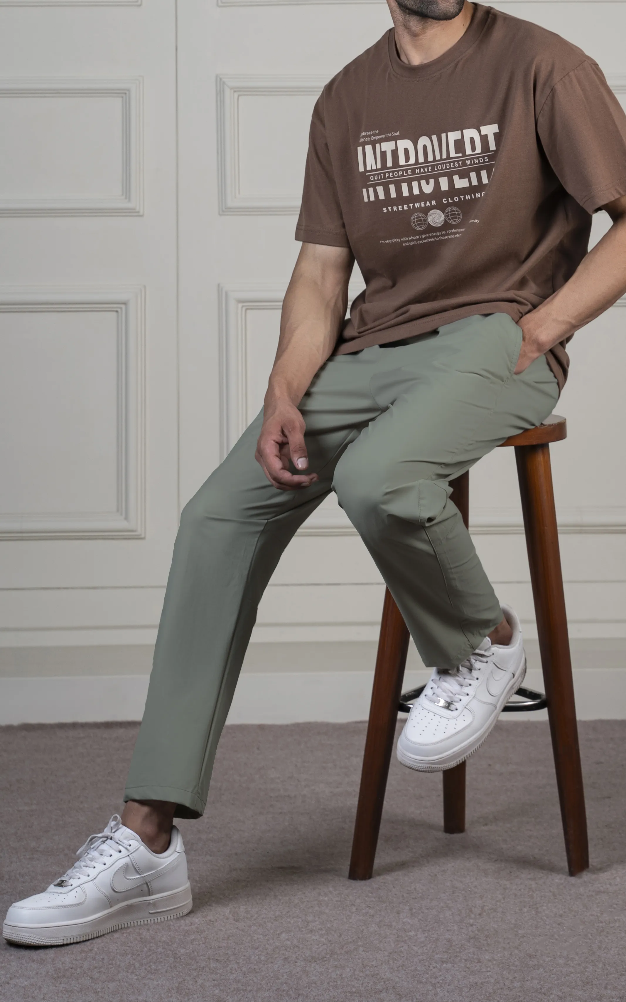 SMART FIT JOGGER TROUSER OLIVE - Image 5