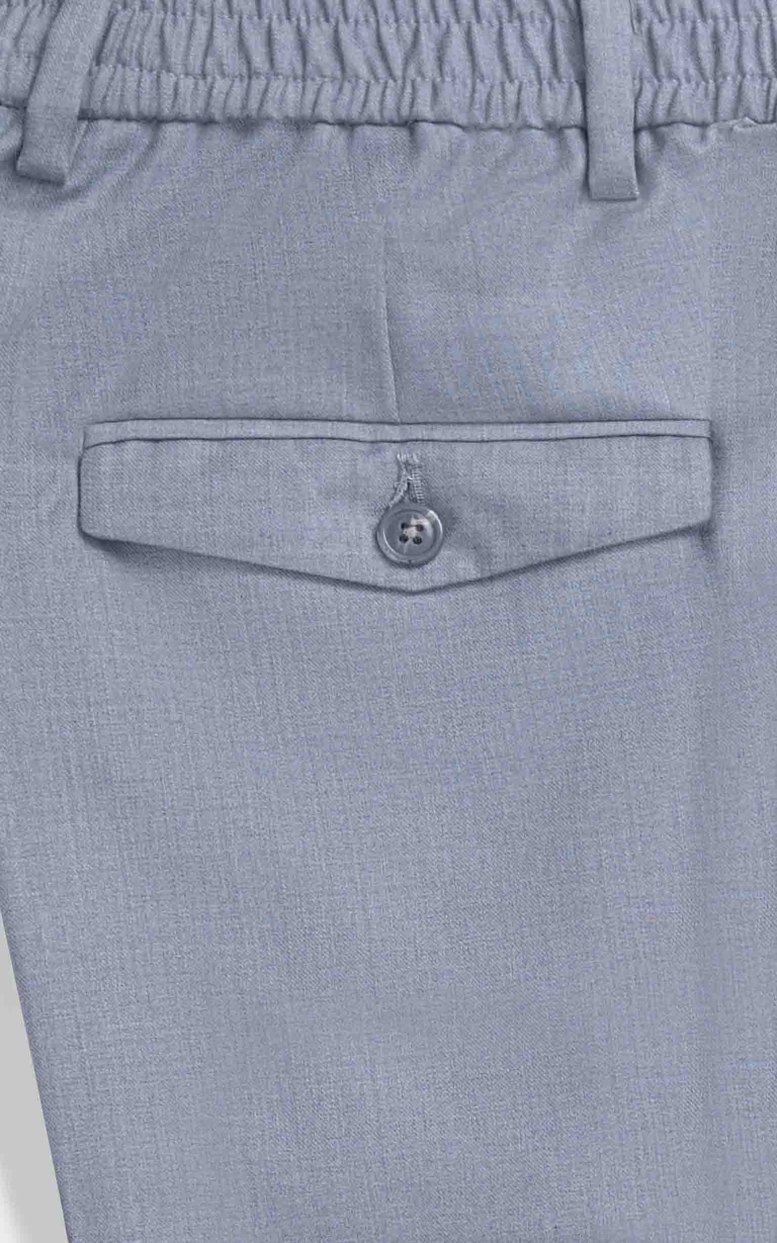 Elasticated pleated pant Light Grey - Image 3