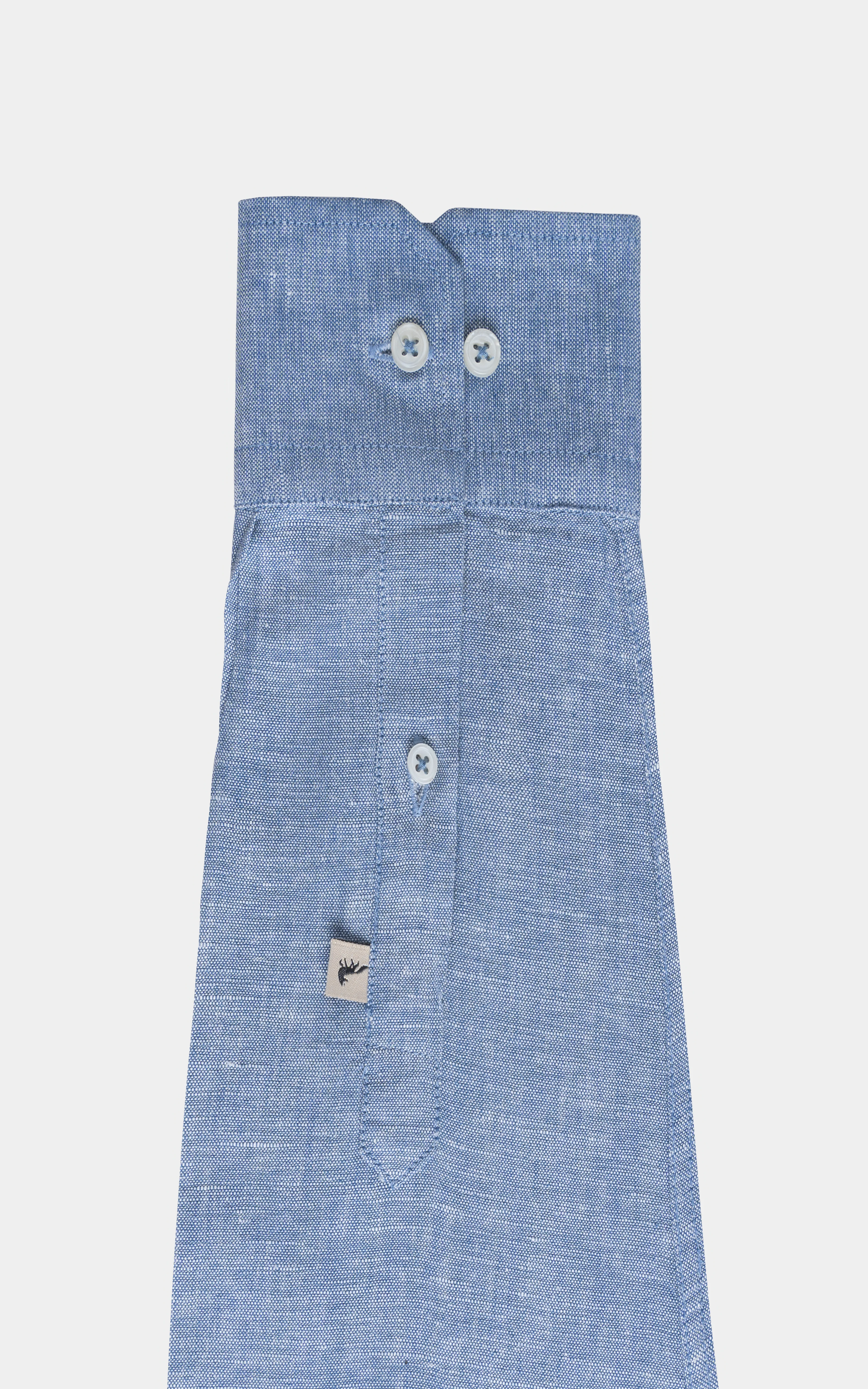 SMART FIT LINEN LIMITED EDITION SHIRT BLUE MELANGE - Image 4