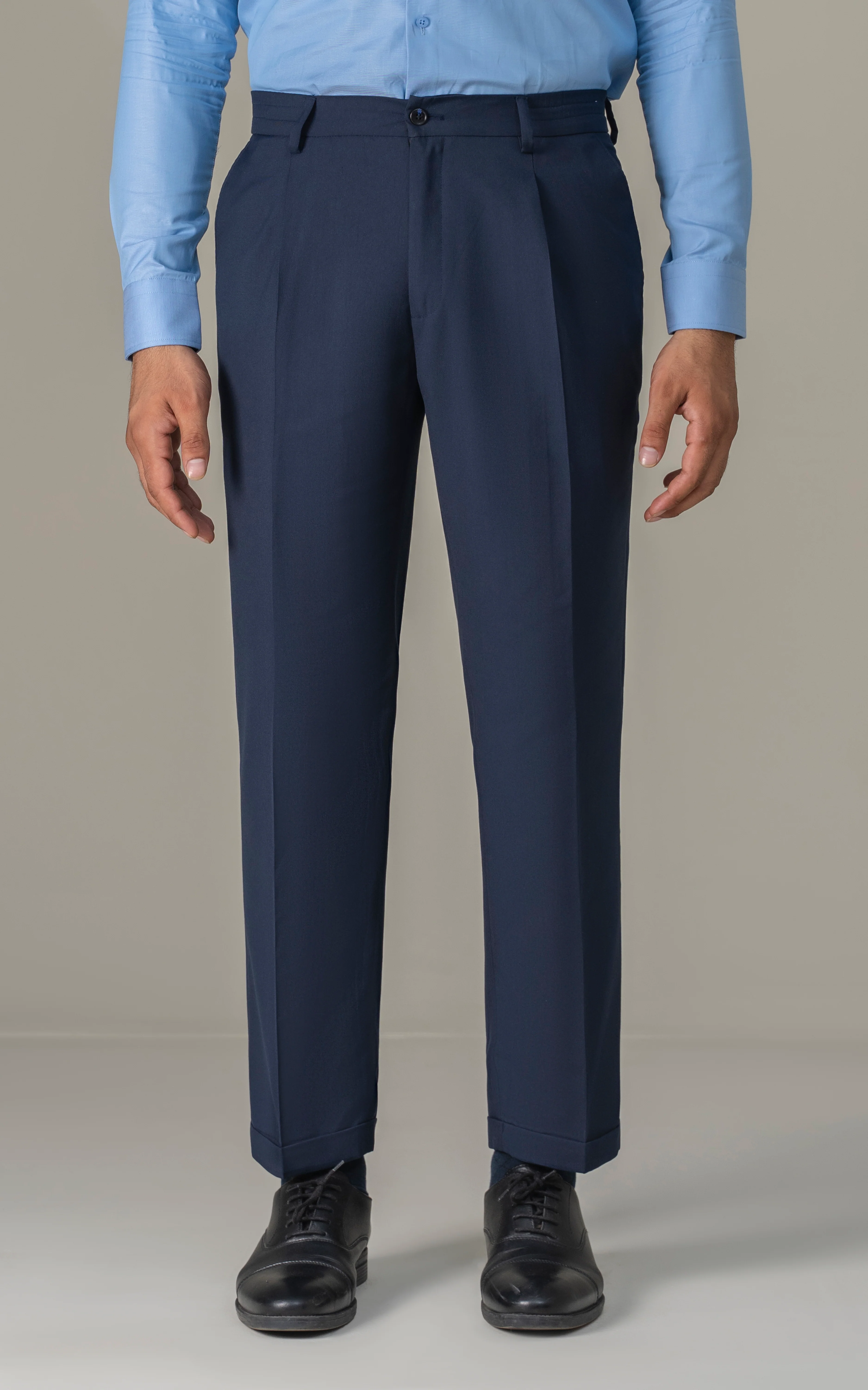 Elasticated pleated pant Navy - Image 2
