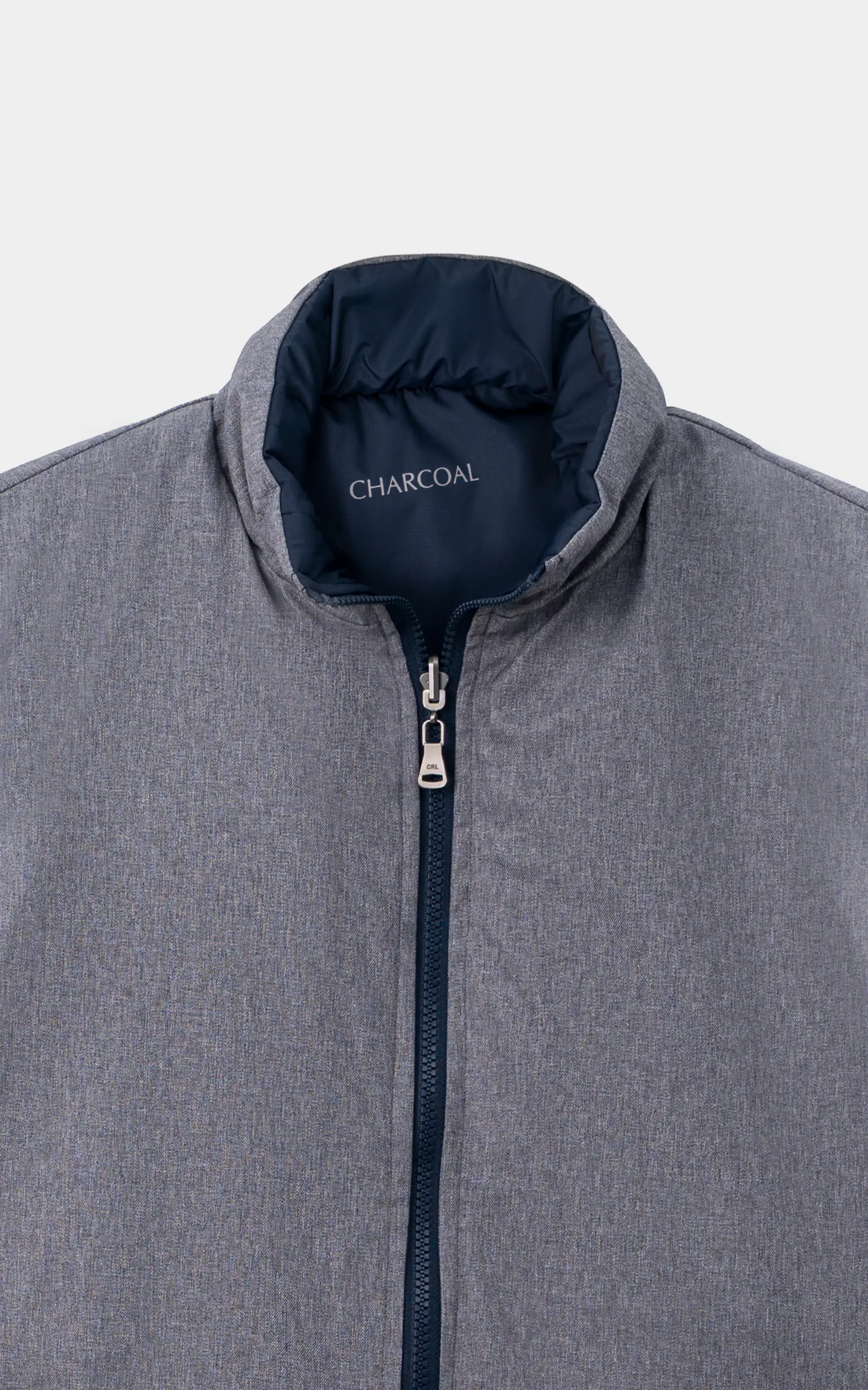 SMART FIT SLEEVELESS REVERSIBLE JACKET NAVY GREY MELANGE - Image 6
