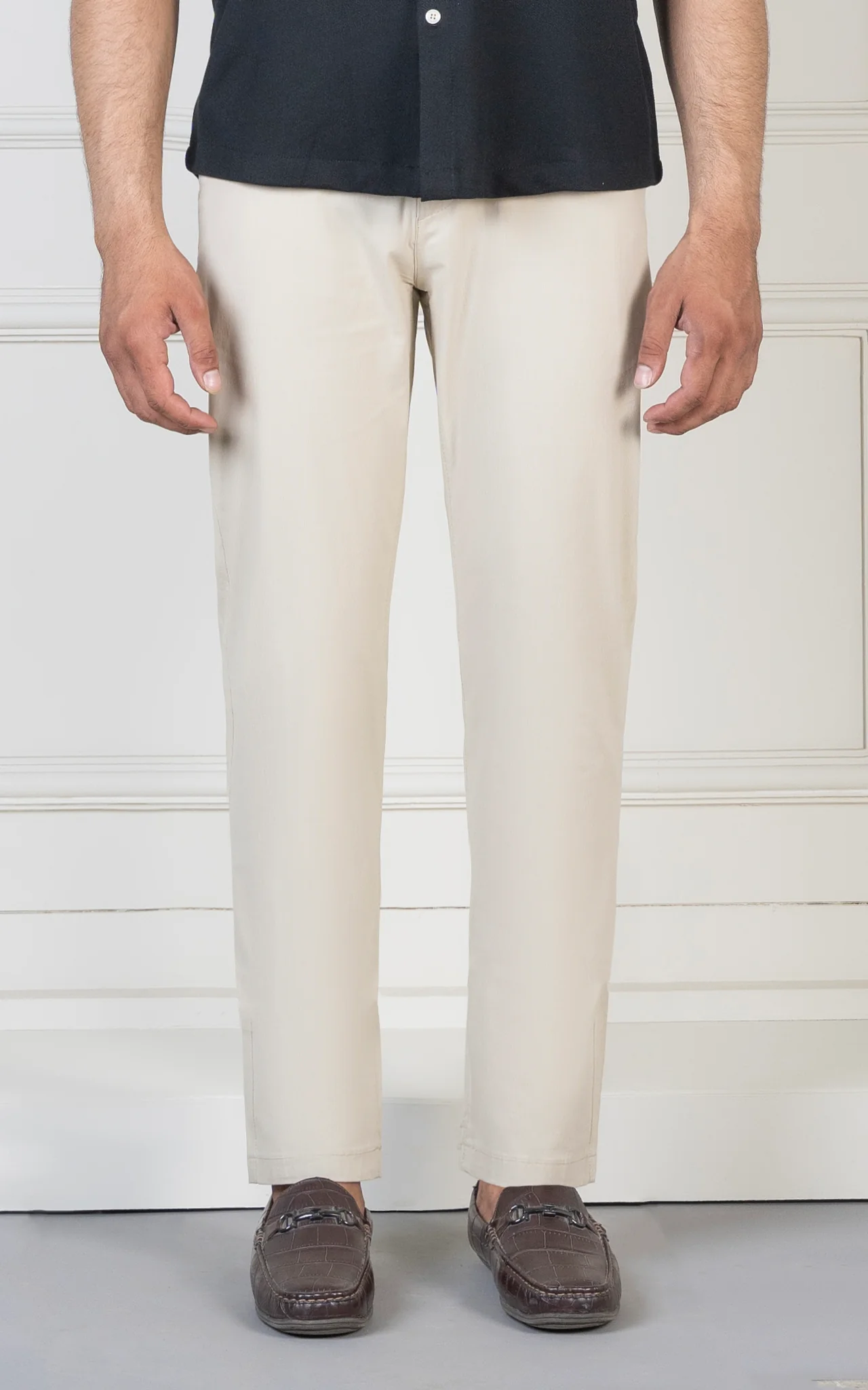 SMART FIT TEXTURED PANT LIGHT KHAKI - Image 2