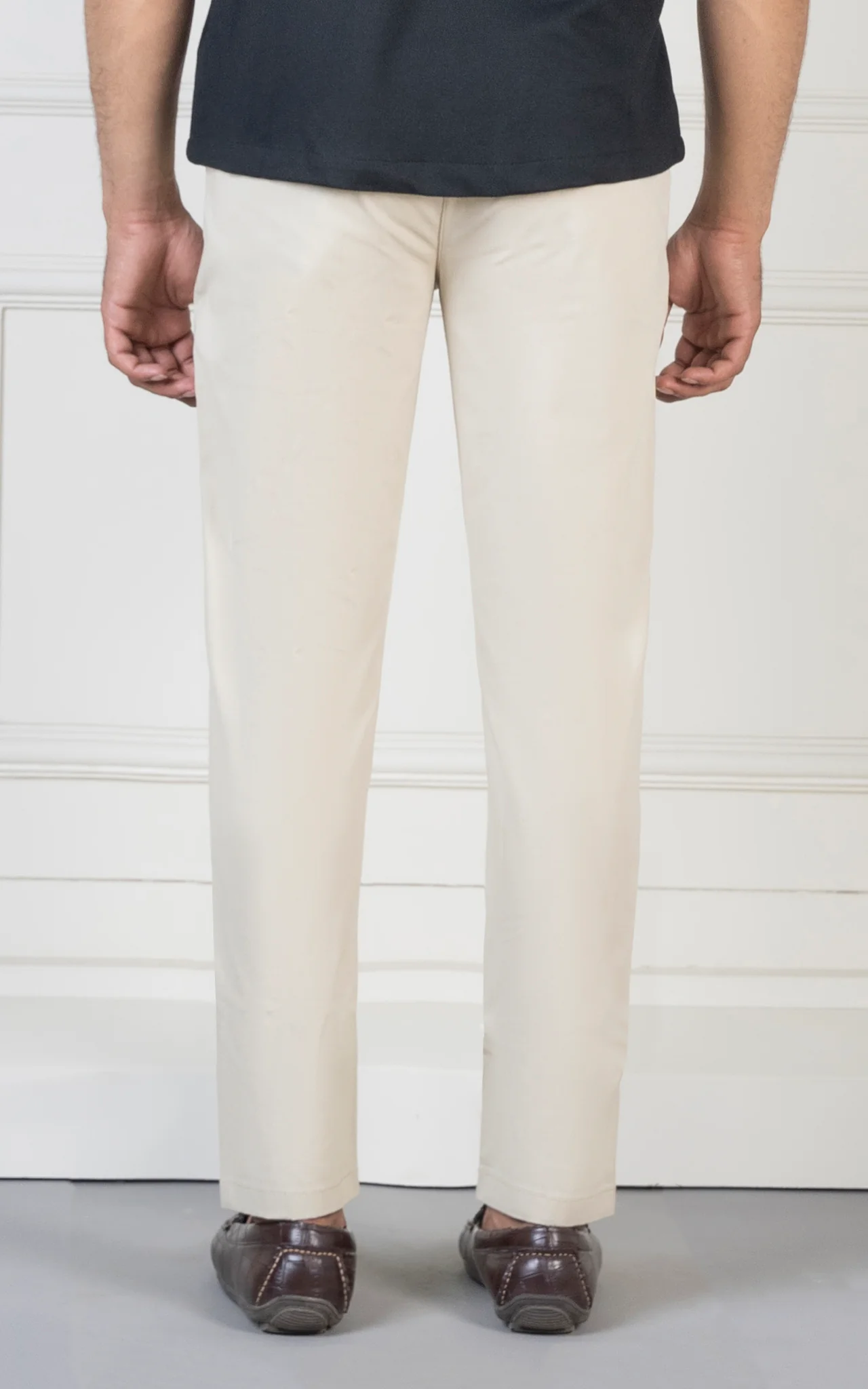 SMART FIT TEXTURED PANT LIGHT KHAKI - Image 3