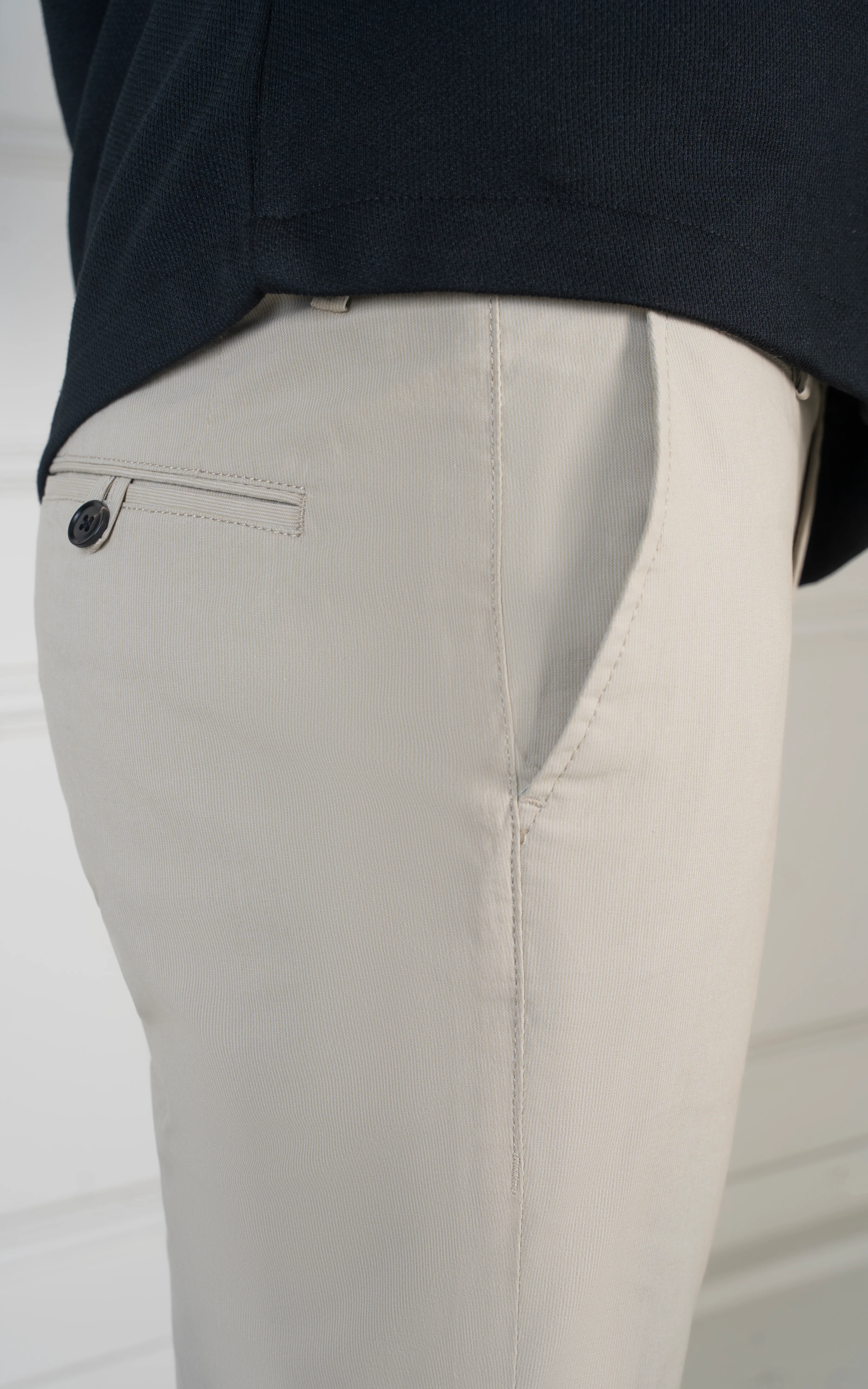SMART FIT TEXTURED PANT LIGHT KHAKI - Image 5