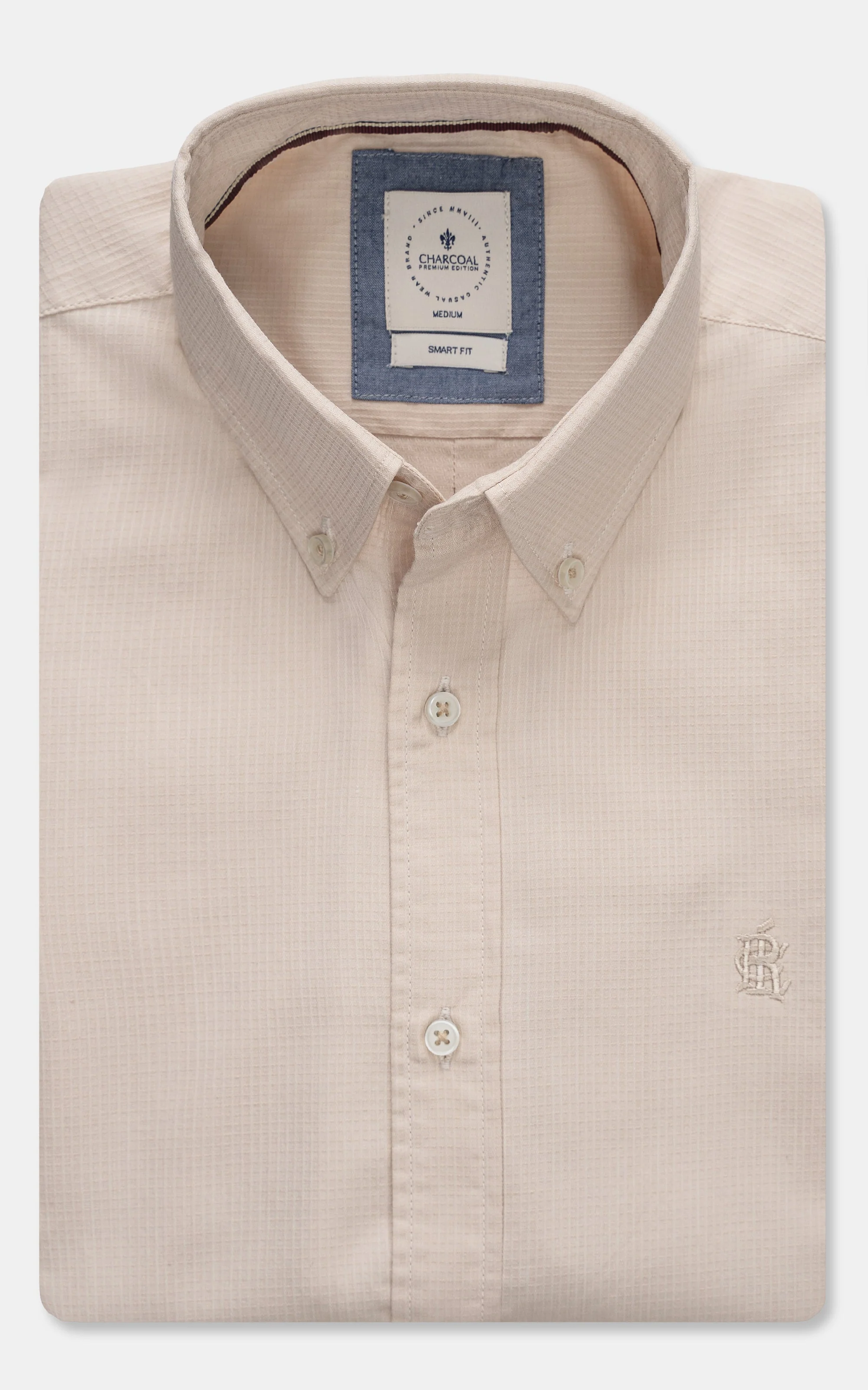 BUTTON DOWN COLLAR SMART SHIRT BEIGE - Image 5