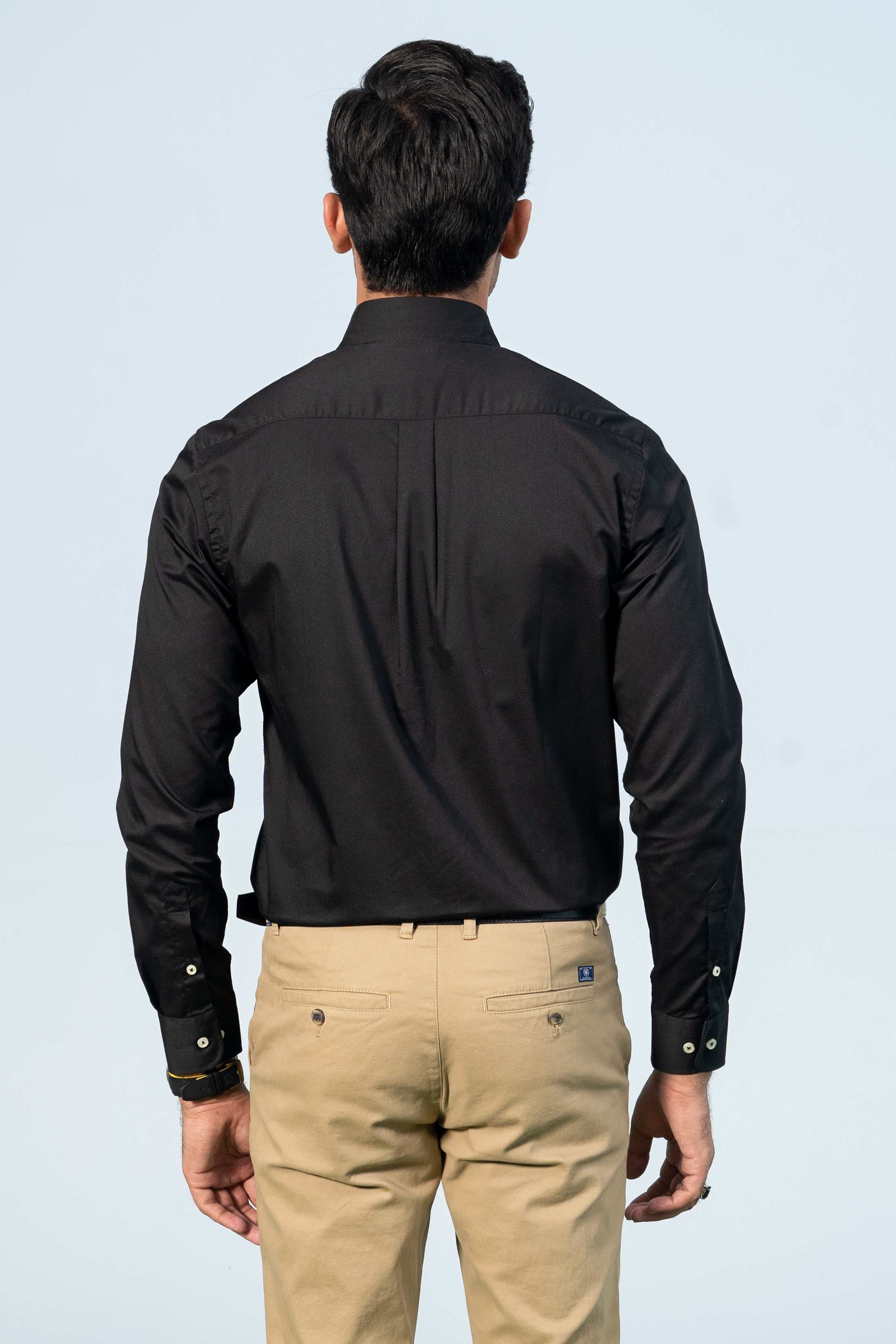 SMART SHIRT BLACK SELF - Image 4