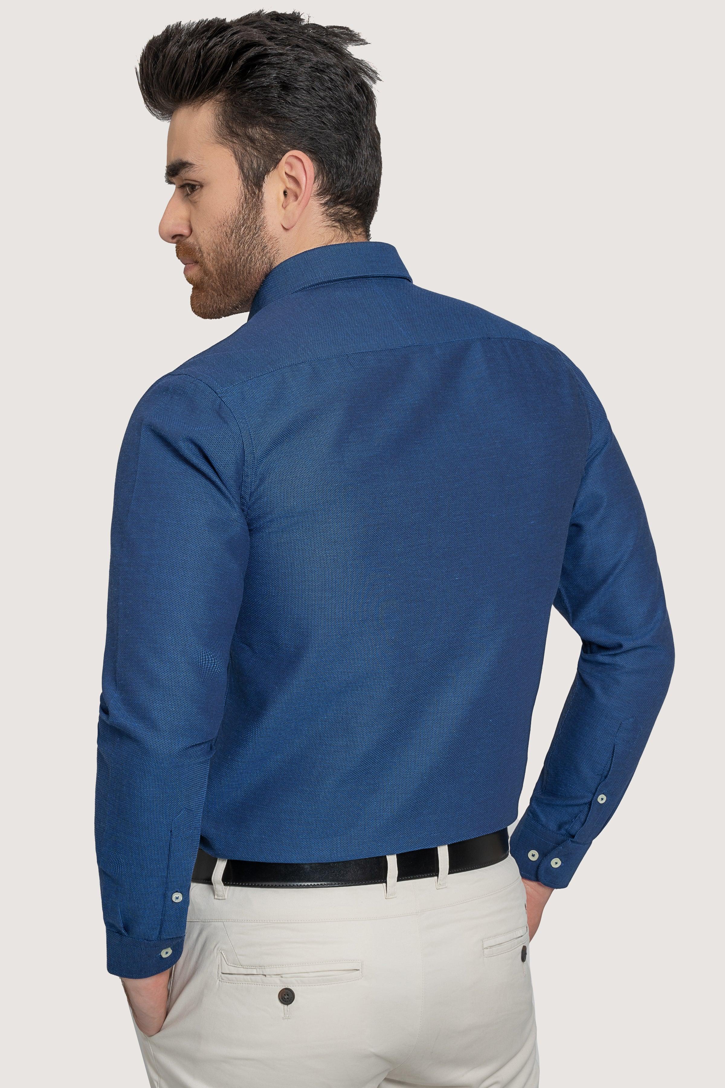 SMART SHIRT BLUE SELF - Image 3