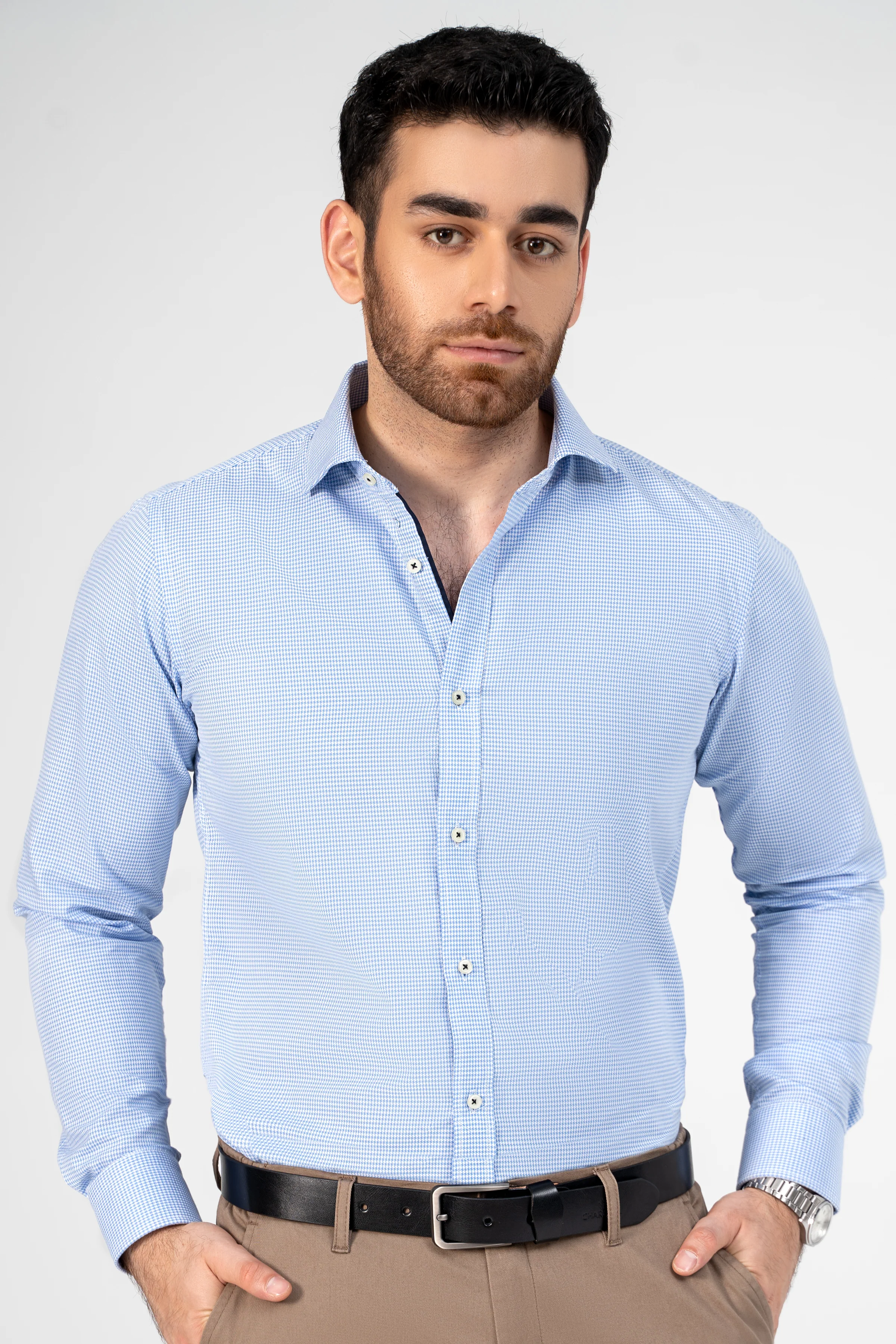 SMART SHIRT BLUE WHITE - Image 2