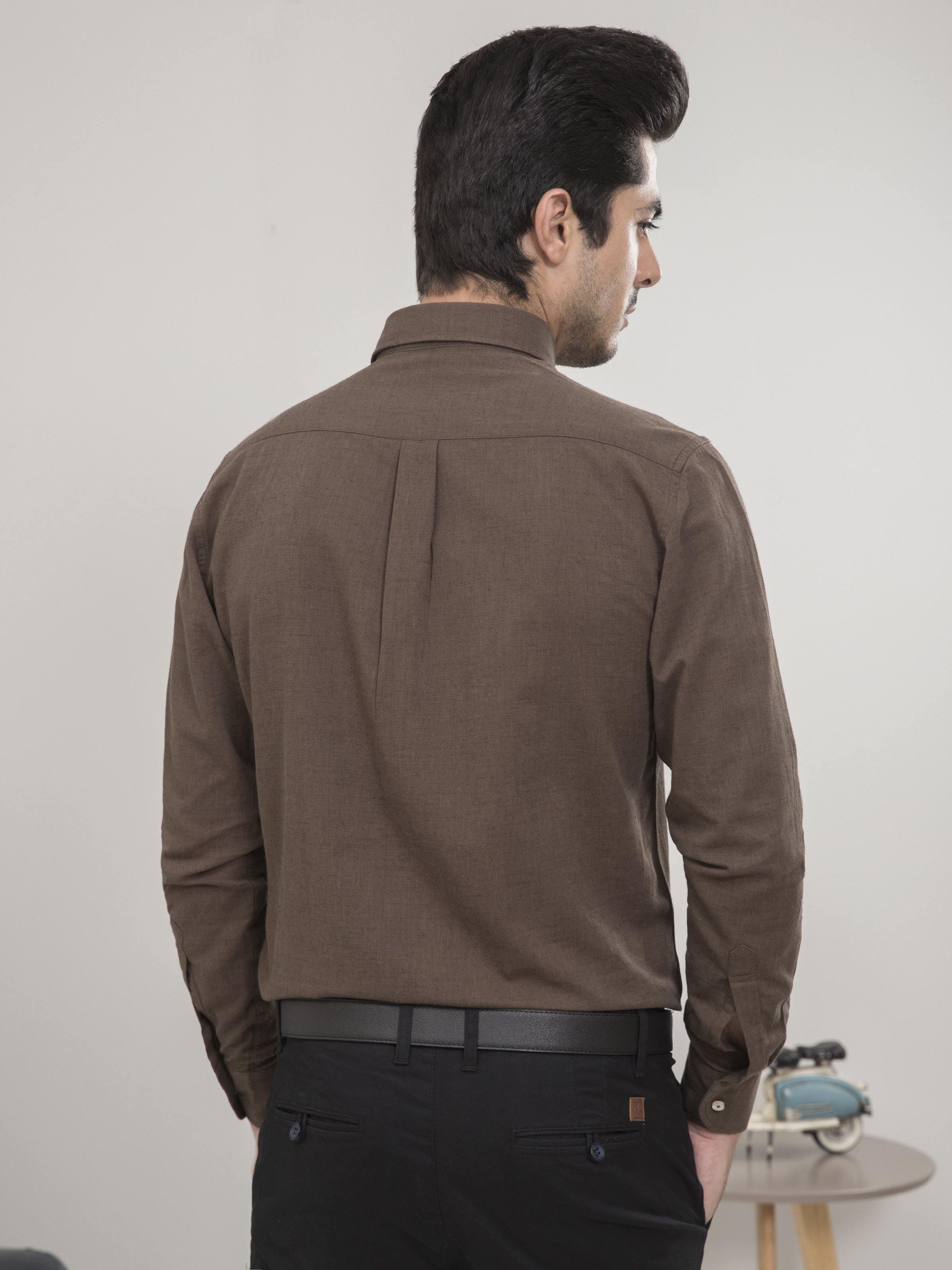 SMART SHIRT FULL SLEEVE GREEN KHAKI - Image 3
