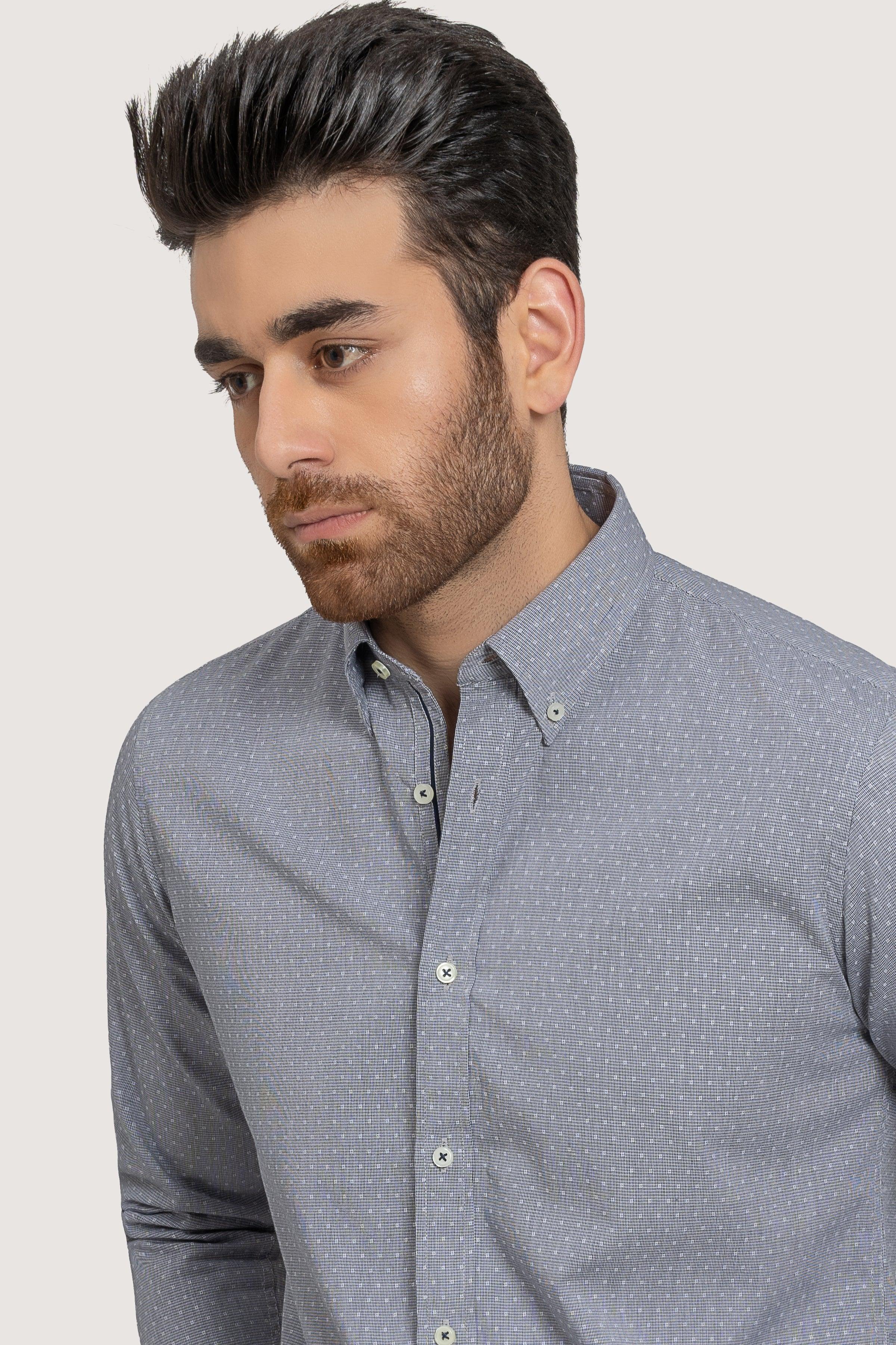 SMART SHIRT GREY SELF - Image 3